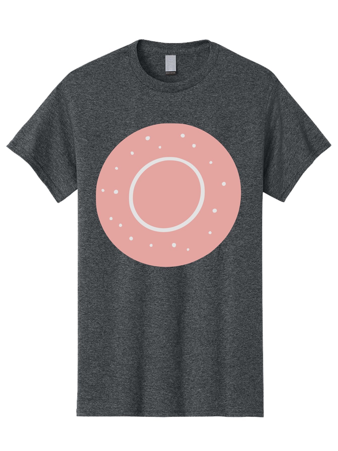 Donut Men'S Graphic Tee, 100% Cotton, Comfortable Casual Summer Wear, Machine Washable, Pink Donut, White Sprinkles, Sweet Treat, Tasty Pastry, Dessert Food, Baked Good, Ring Shaped, Food Illustration, Cute Design Aac019 5