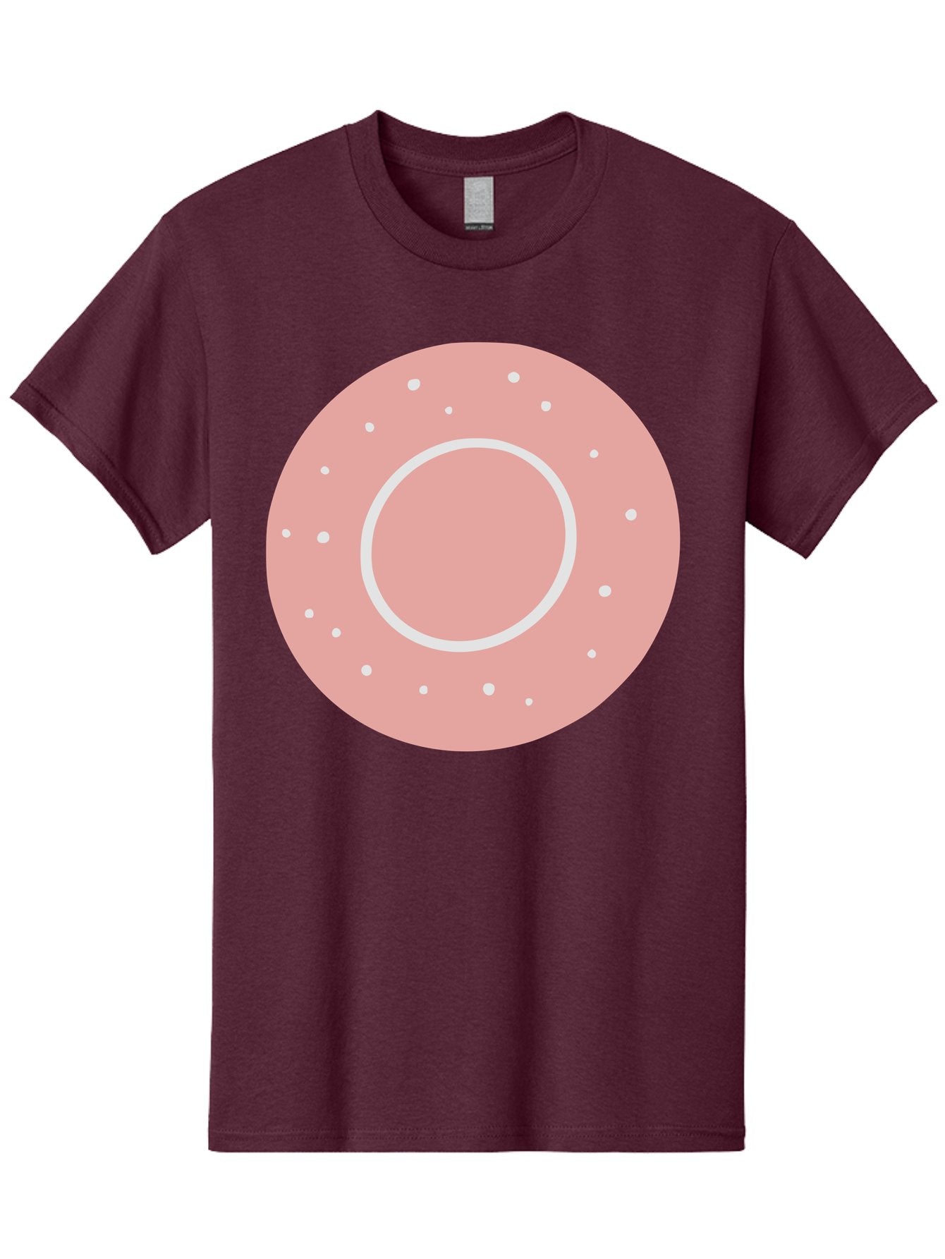 Donut Men'S Graphic Tee, 100% Cotton, Comfortable Casual Summer Wear, Machine Washable, Pink Donut, White Sprinkles, Sweet Treat, Tasty Pastry, Dessert Food, Baked Good, Ring Shaped, Food Illustration, Cute Design Aac019 12