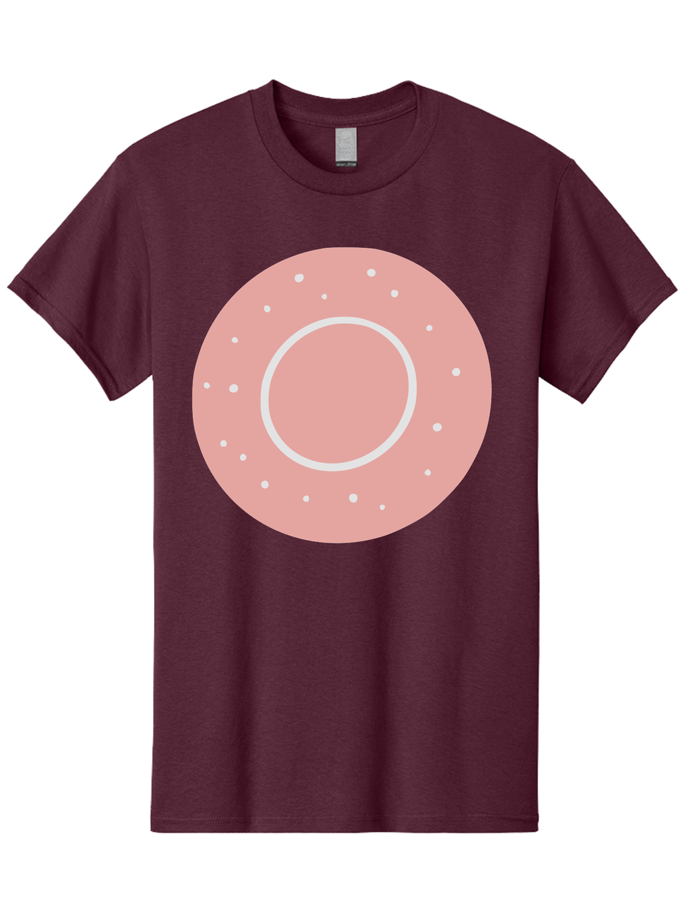 Donut Men'S Graphic Tee, 100% Cotton, Comfortable Casual Summer Wear, Machine Washable, Pink Donut, White Sprinkles, Sweet Treat, Tasty Pastry, Dessert Food, Baked Good, Ring Shaped, Food Illustration, Cute Design Aac019 5