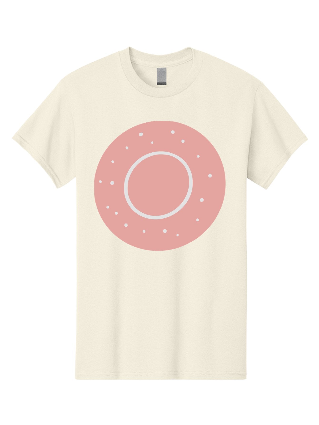 Donut Men'S Graphic Tee, 100% Cotton, Comfortable Casual Summer Wear, Machine Washable, Pink Donut, White Sprinkles, Sweet Treat, Tasty Pastry, Dessert Food, Baked Good, Ring Shaped, Food Illustration, Cute Design Aac019 6