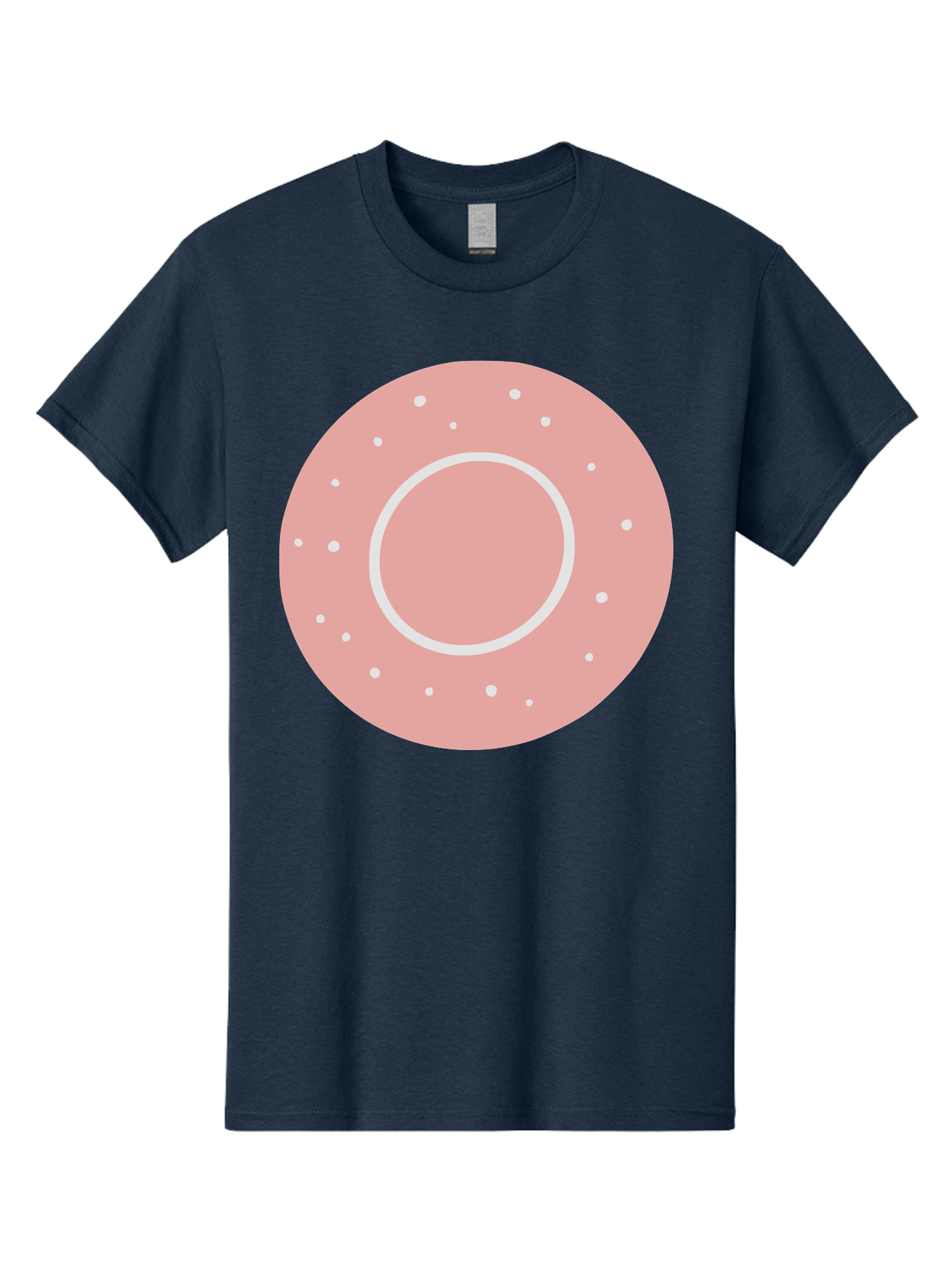 Donut Men'S Graphic Tee, 100% Cotton, Comfortable Casual Summer Wear, Machine Washable, Pink Donut, White Sprinkles, Sweet Treat, Tasty Pastry, Dessert Food, Baked Good, Ring Shaped, Food Illustration, Cute Design Aac019 7