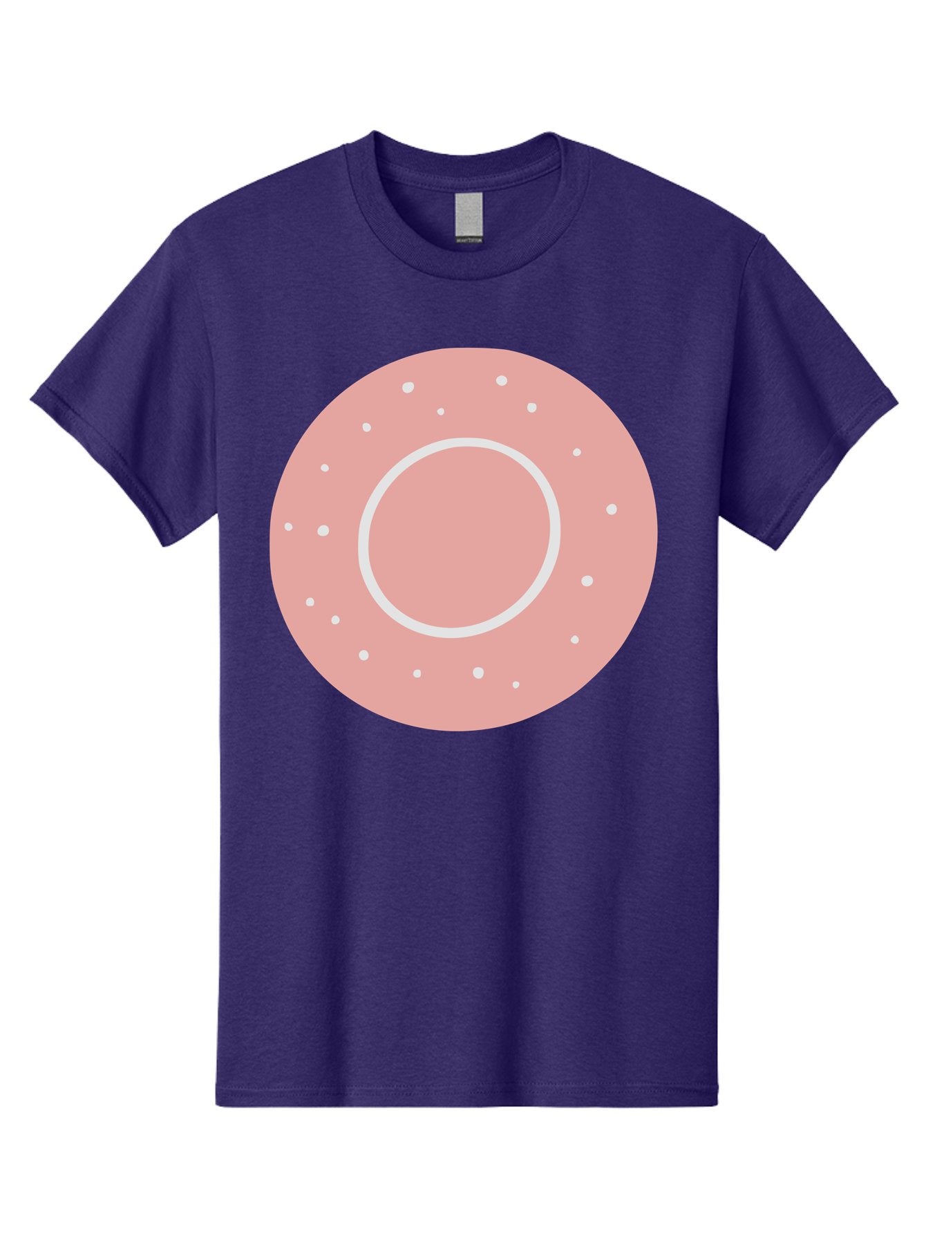 Donut Men'S Graphic Tee, 100% Cotton, Comfortable Casual Summer Wear, Machine Washable, Pink Donut, White Sprinkles, Sweet Treat, Tasty Pastry, Dessert Food, Baked Good, Ring Shaped, Food Illustration, Cute Design Aac019