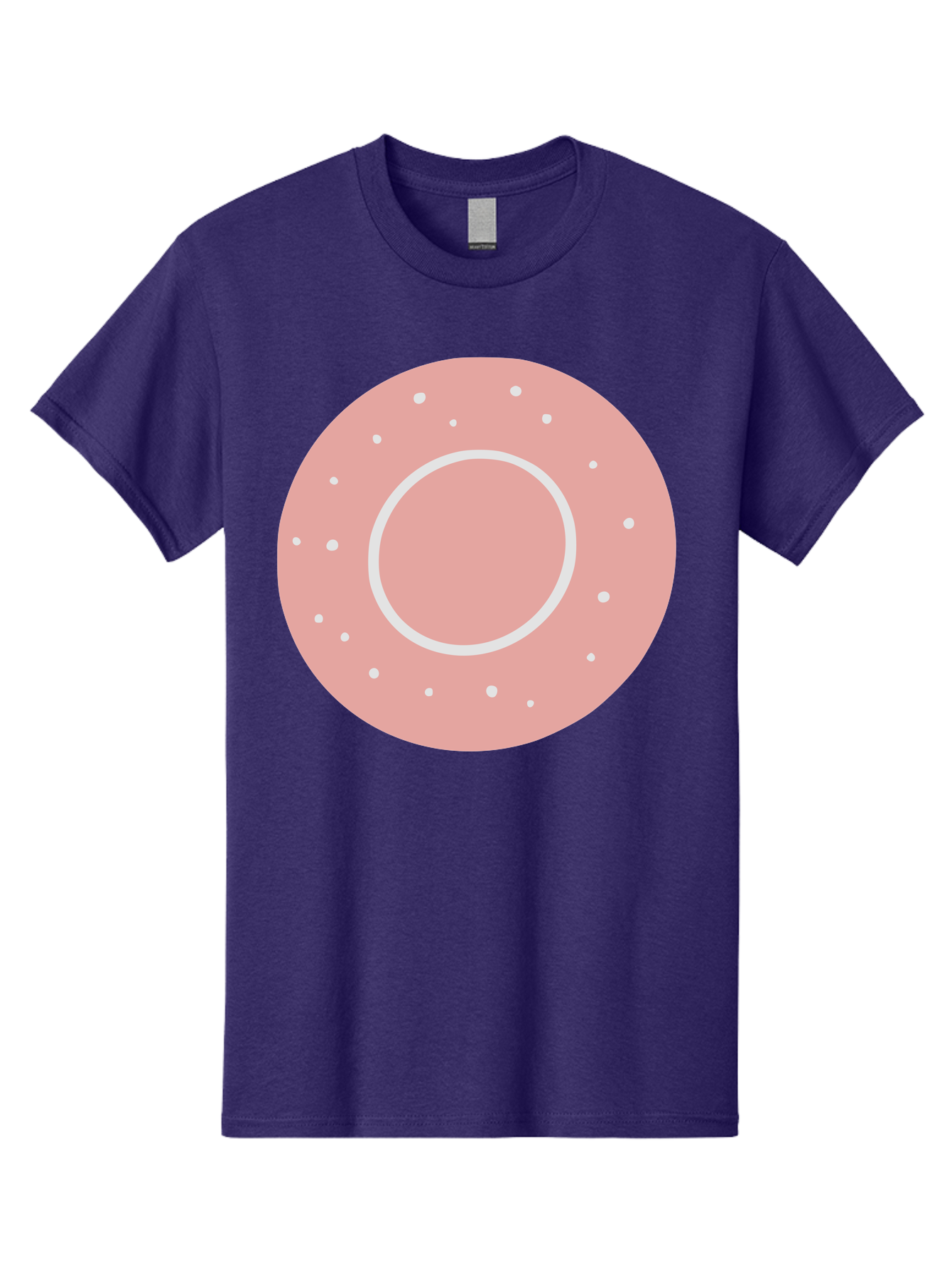 Donut Men'S Graphic Tee, 100% Cotton, Comfortable Casual Summer Wear, Machine Washable, Pink Donut, White Sprinkles, Sweet Treat, Tasty Pastry, Dessert Food, Baked Good, Ring Shaped, Food Illustration, Cute Design Aac019 19