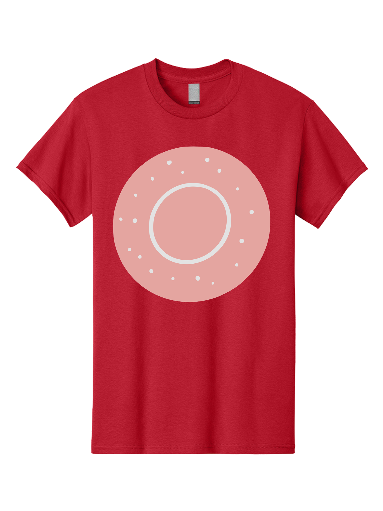 Donut Men'S Graphic Tee, 100% Cotton, Comfortable Casual Summer Wear, Machine Washable, Pink Donut, White Sprinkles, Sweet Treat, Tasty Pastry, Dessert Food, Baked Good, Ring Shaped, Food Illustration, Cute Design Aac019 17