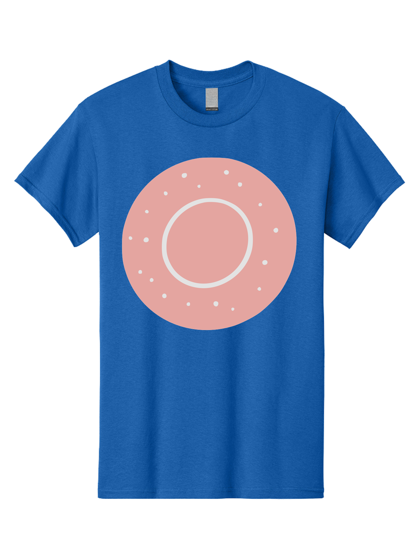 Donut Men'S Graphic Tee, 100% Cotton, Comfortable Casual Summer Wear, Machine Washable, Pink Donut, White Sprinkles, Sweet Treat, Tasty Pastry, Dessert Food, Baked Good, Ring Shaped, Food Illustration, Cute Design Aac019 3