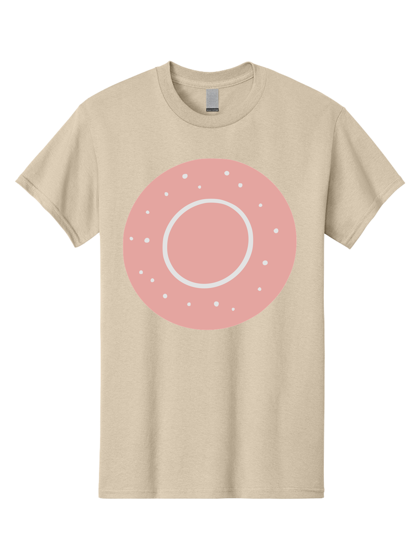 Donut Men'S Graphic Tee, 100% Cotton, Comfortable Casual Summer Wear, Machine Washable, Pink Donut, White Sprinkles, Sweet Treat, Tasty Pastry, Dessert Food, Baked Good, Ring Shaped, Food Illustration, Cute Design Aac019 27