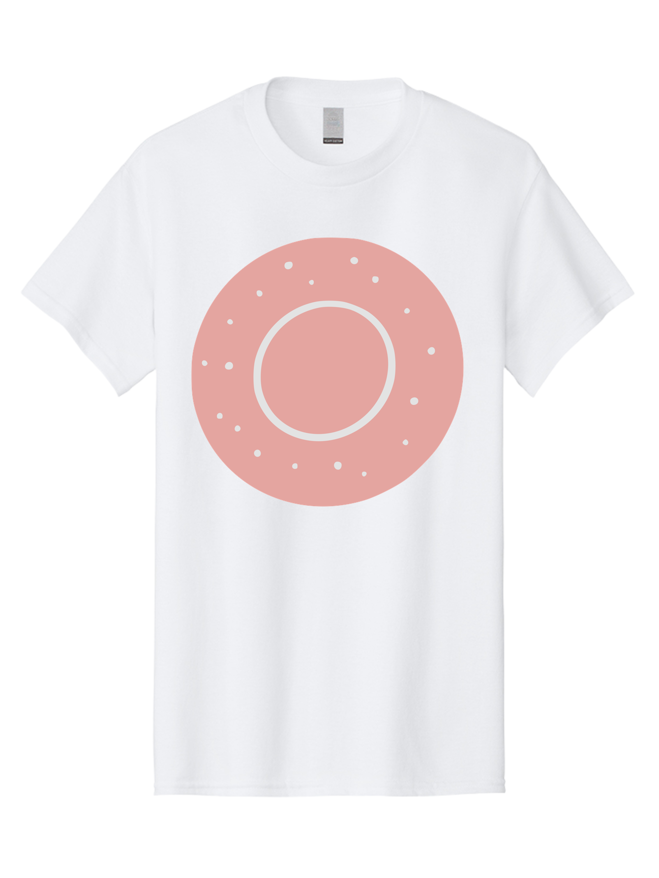 Donut Men'S Graphic Tee, 100% Cotton, Comfortable Casual Summer Wear, Machine Washable, Pink Donut, White Sprinkles, Sweet Treat, Tasty Pastry, Dessert Food, Baked Good, Ring Shaped, Food Illustration, Cute Design Aac019 25