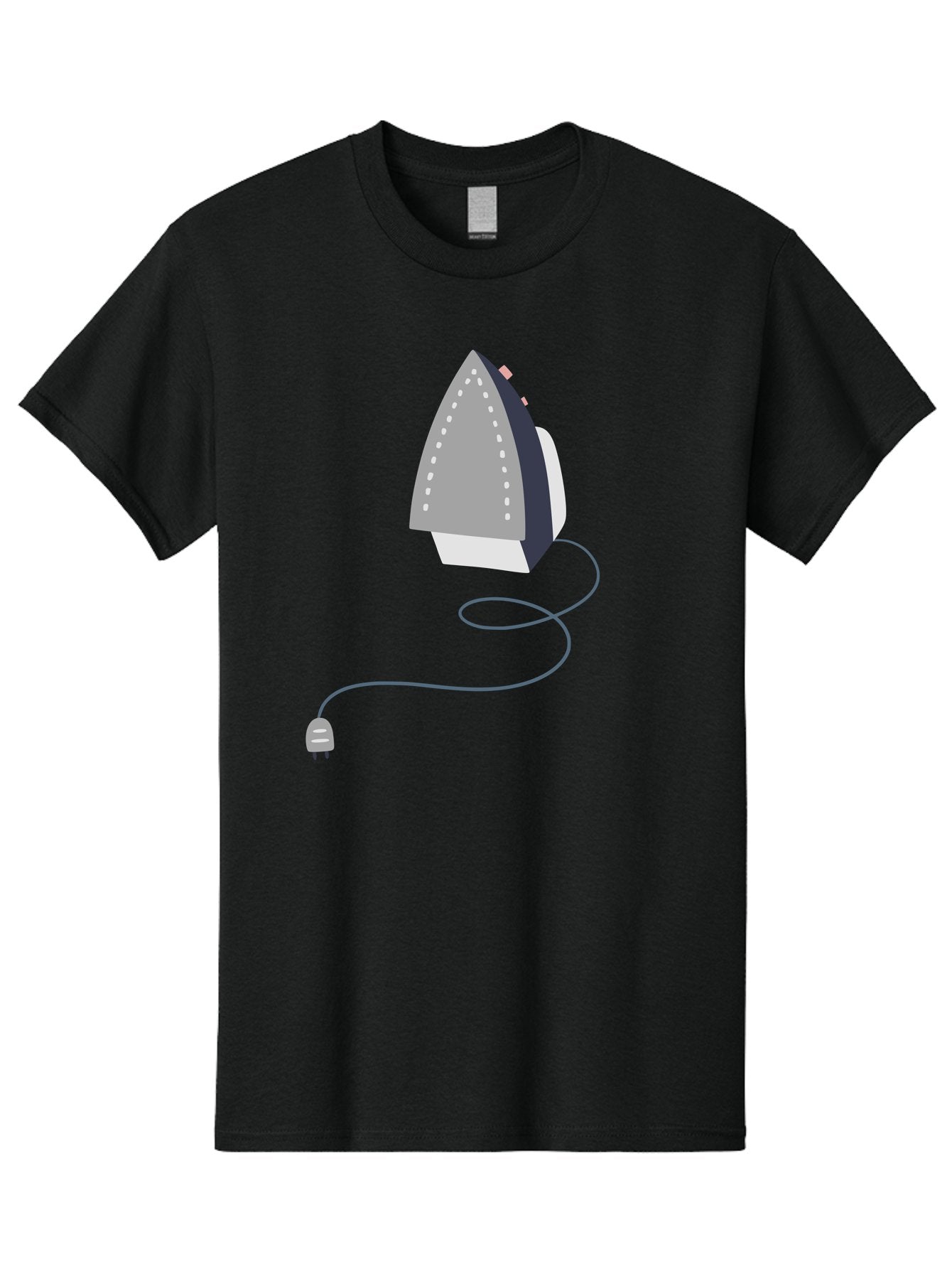 Electric-Iron Men'S Graphic Tee, 100% Cotton, Comfortable Casual Summer Wear, Machine Washable, Electric Iron, Household Appliance, Ironing Clothes, Steam Iron, Corded Iron, Domestic Chores, Laundry Day Aac024 10