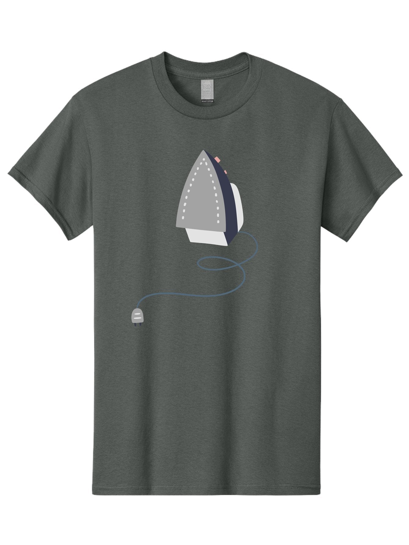 Electric-Iron Men'S Graphic Tee, 100% Cotton, Comfortable Casual Summer Wear, Machine Washable, Electric Iron, Household Appliance, Ironing Clothes, Steam Iron, Corded Iron, Domestic Chores, Laundry Day Aac024 12
