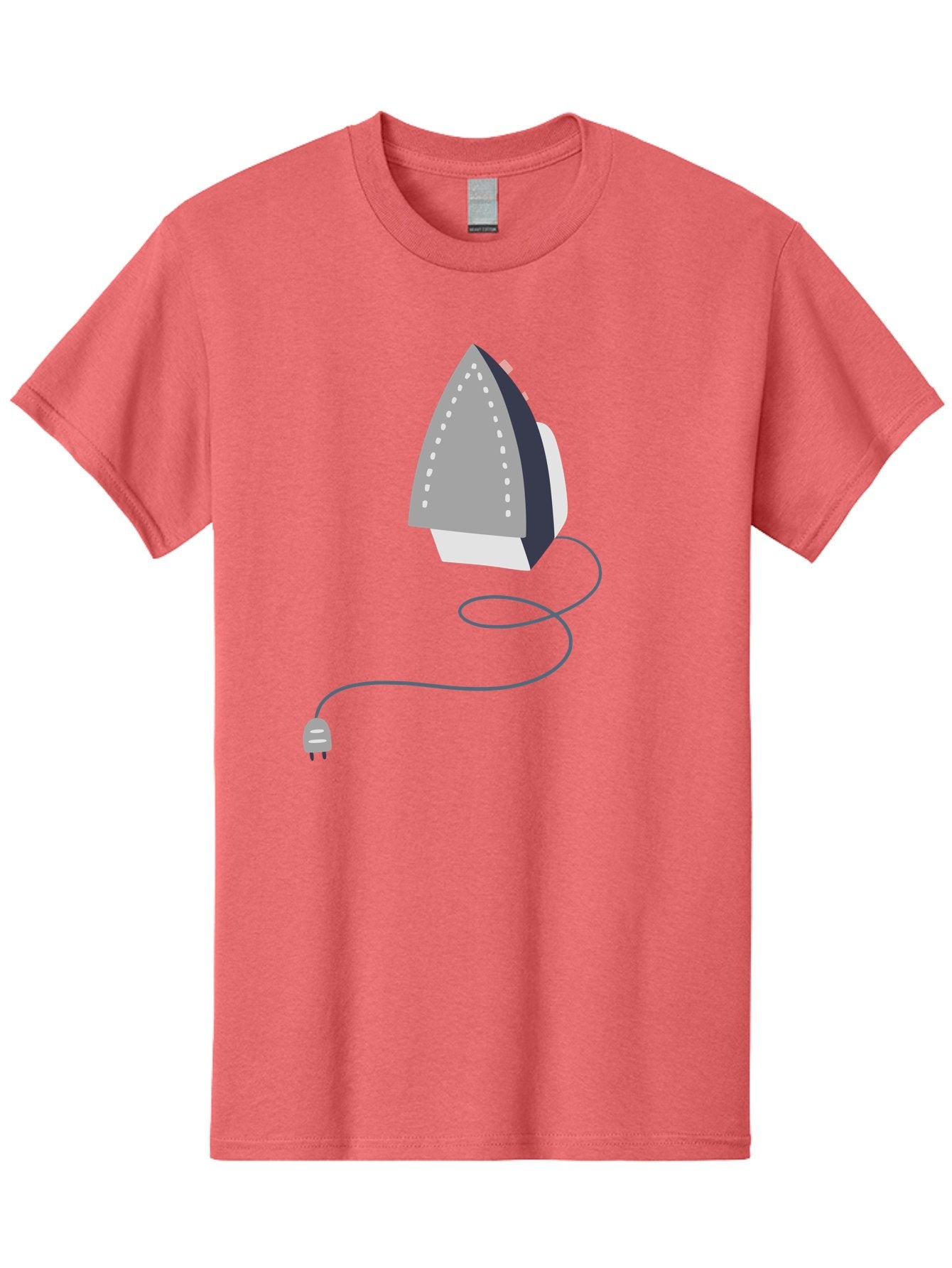 Electric-Iron Men'S Graphic Tee, 100% Cotton, Comfortable Casual Summer Wear, Machine Washable, Electric Iron, Household Appliance, Ironing Clothes, Steam Iron, Corded Iron, Domestic Chores, Laundry Day Aac024 14