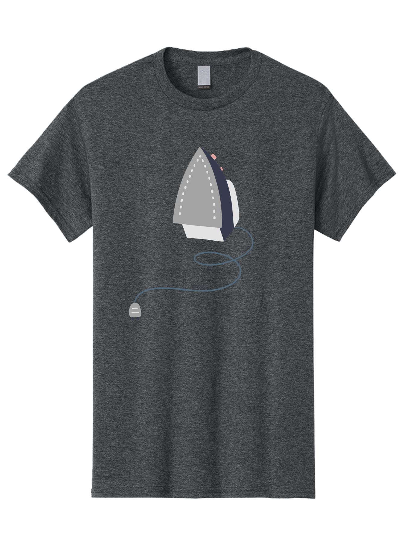 Electric-Iron Men'S Graphic Tee, 100% Cotton, Comfortable Casual Summer Wear, Machine Washable, Electric Iron, Household Appliance, Ironing Clothes, Steam Iron, Corded Iron, Domestic Chores, Laundry Day Aac024 15