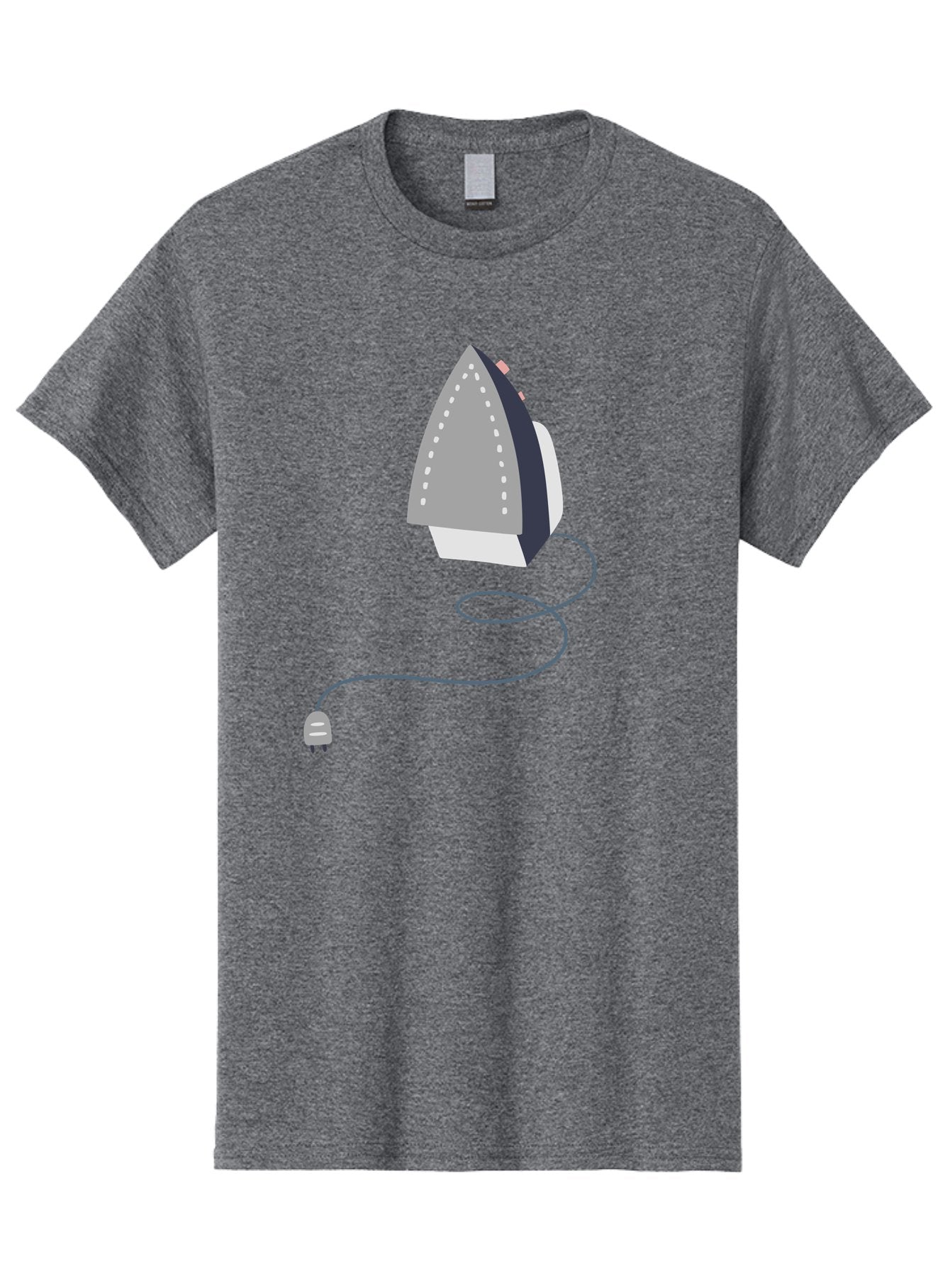 Electric-Iron Men'S Graphic Tee, 100% Cotton, Comfortable Casual Summer Wear, Machine Washable, Electric Iron, Household Appliance, Ironing Clothes, Steam Iron, Corded Iron, Domestic Chores, Laundry Day Aac024 9