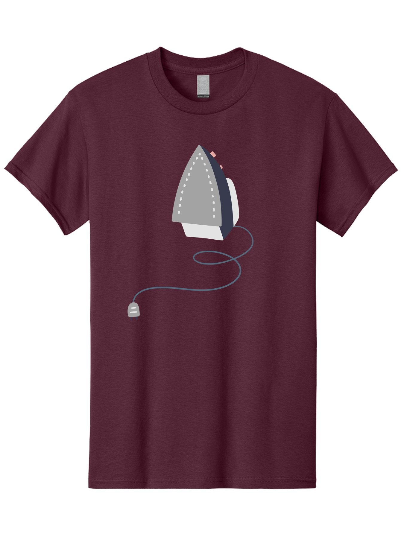 Electric-Iron Men'S Graphic Tee, 100% Cotton, Comfortable Casual Summer Wear, Machine Washable, Electric Iron, Household Appliance, Ironing Clothes, Steam Iron, Corded Iron, Domestic Chores, Laundry Day Aac024 4