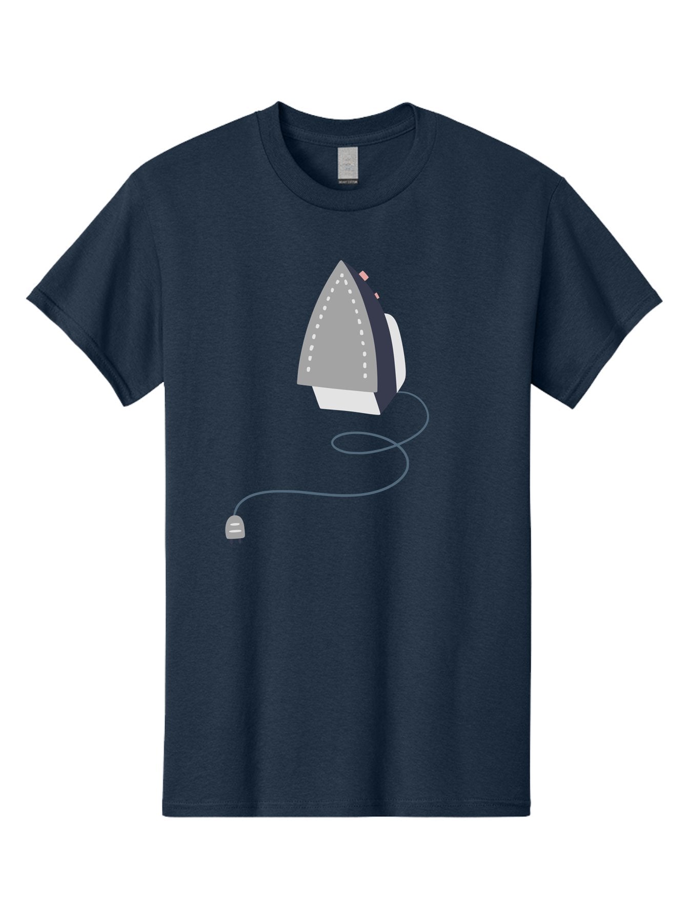 Electric-Iron Men'S Graphic Tee, 100% Cotton, Comfortable Casual Summer Wear, Machine Washable, Electric Iron, Household Appliance, Ironing Clothes, Steam Iron, Corded Iron, Domestic Chores, Laundry Day Aac024 2