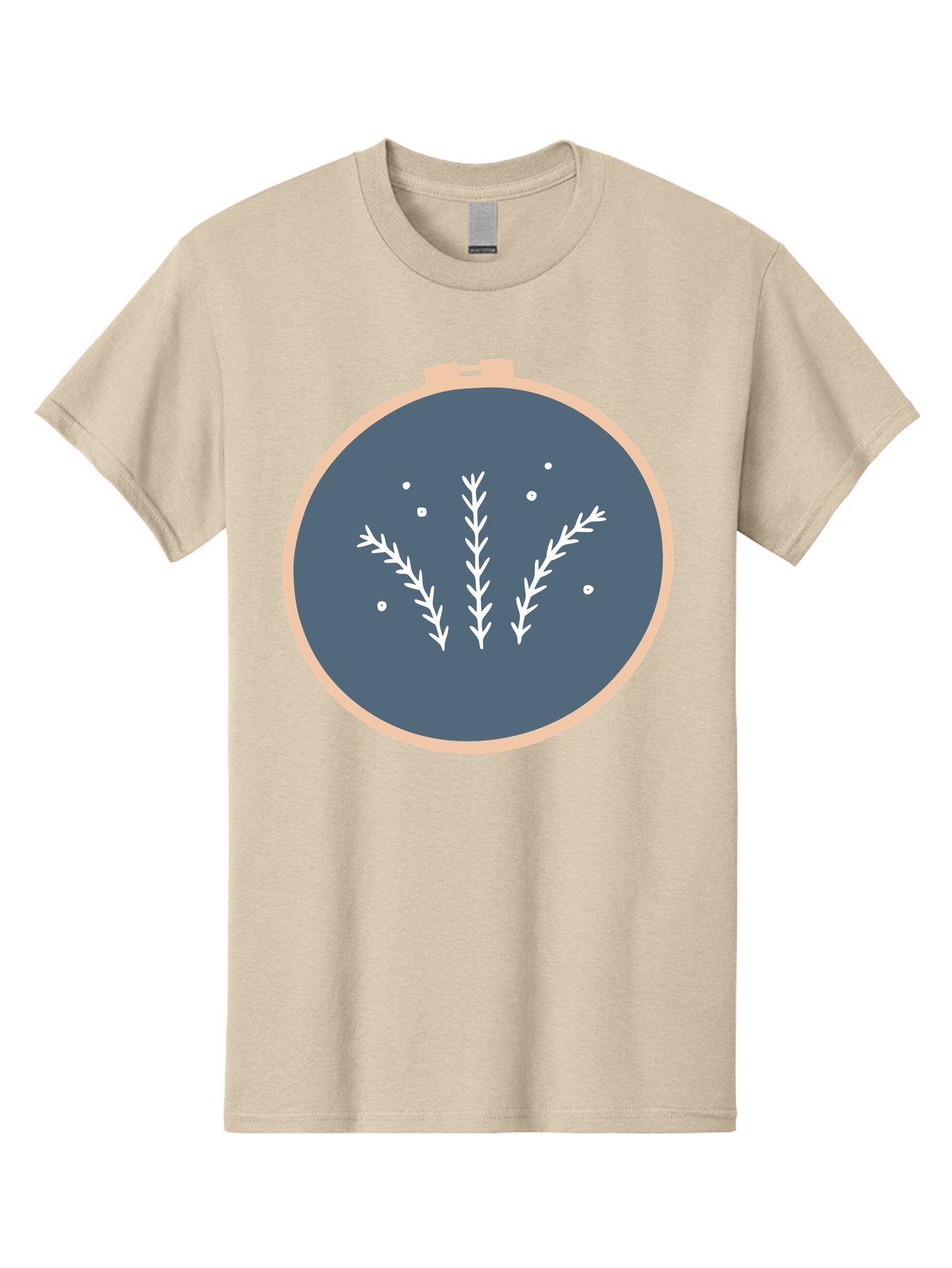 Embroidery-Hoop-1 Men'S Graphic Tee, 100% Cotton, Comfortable Casual Summer Wear, Machine Washable, Embroidery Hoop, White Branches, Gray Fabric, Stitching Pattern, Embroidery Design, Needlework, Handmade Craft, Decorative Art Aac026 9