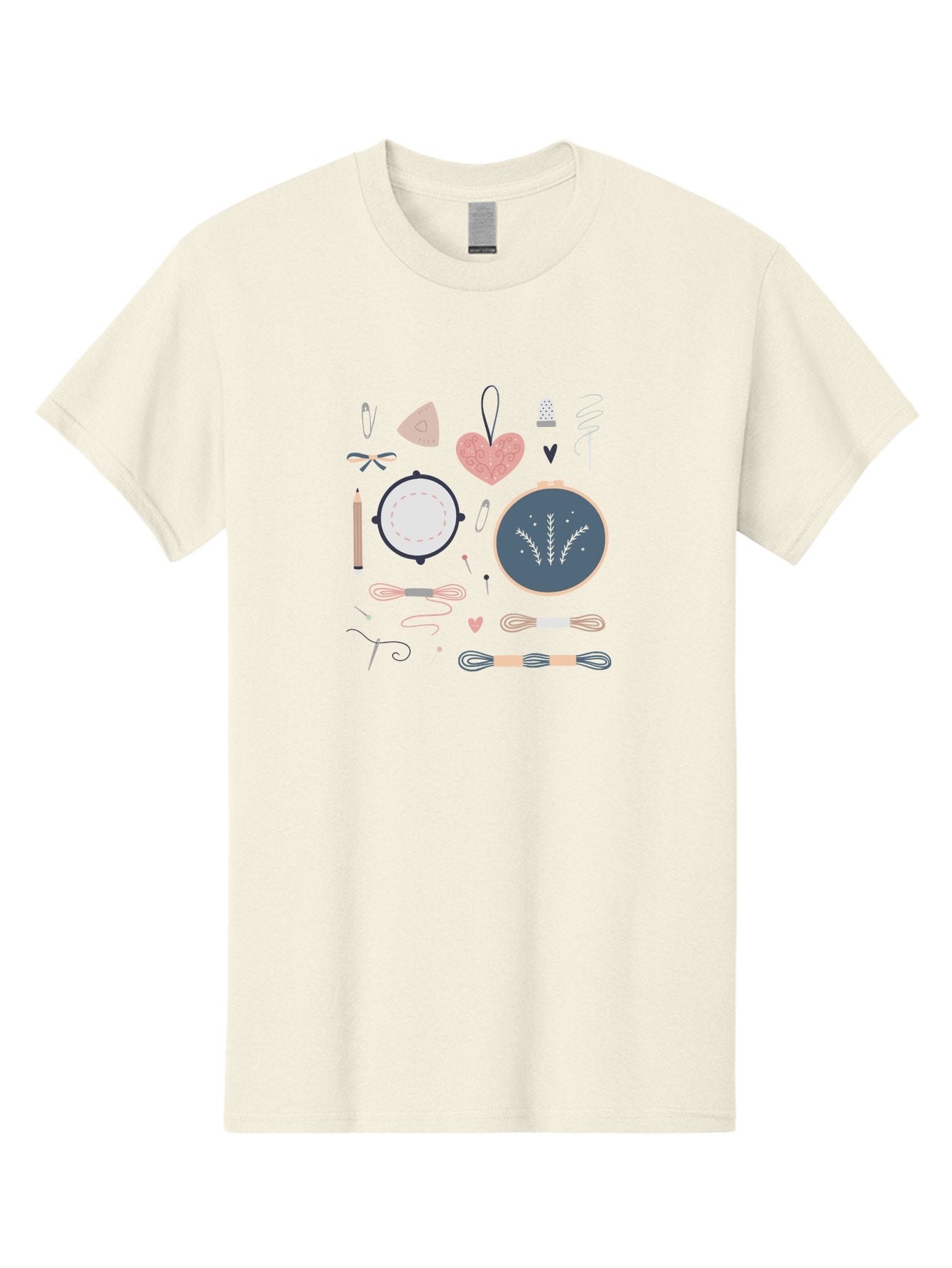 Embroidery-Kit Men'S Graphic Tee, 100% Cotton, Comfortable Casual Summer Wear, Machine Washable, Embroidery Kit, Sewing Supplies, Crafting Tools, Needlework Accessories, Embroidery Hoop, Threads, Needle, Sewing Notions, Craft Embroidery, Aac029 3