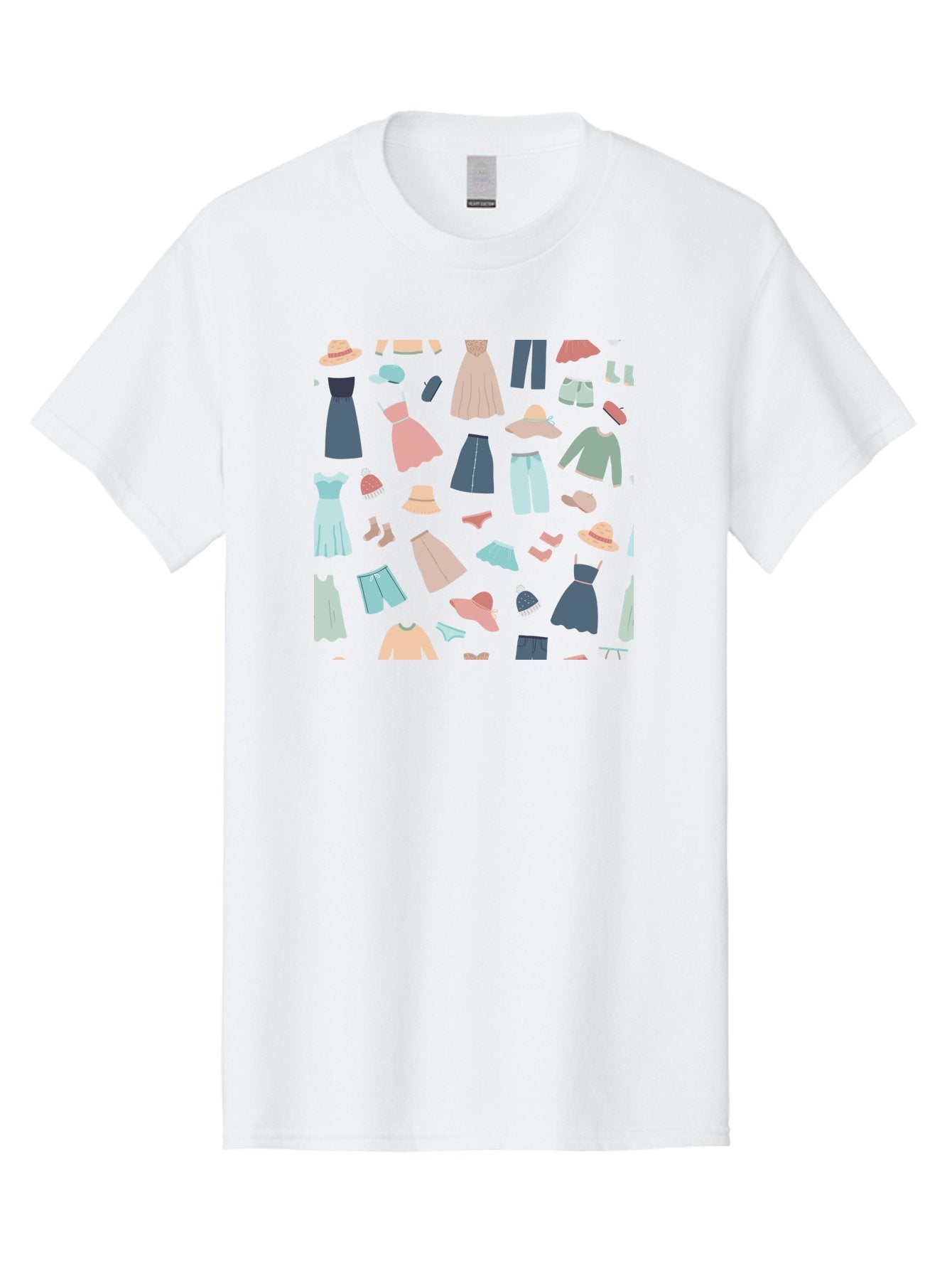 Fashion-Clothing Men'S Graphic Tee, 100% Cotton, Comfortable Casual Summer Wear, Machine Washable, Assorted Clothing Items, Pastel Colors, Fashion Accessories, Hats, Dresses, Tops, Pants, Shorts, Shoes, Casual Wear, Relaxed Fit, Aac031 10