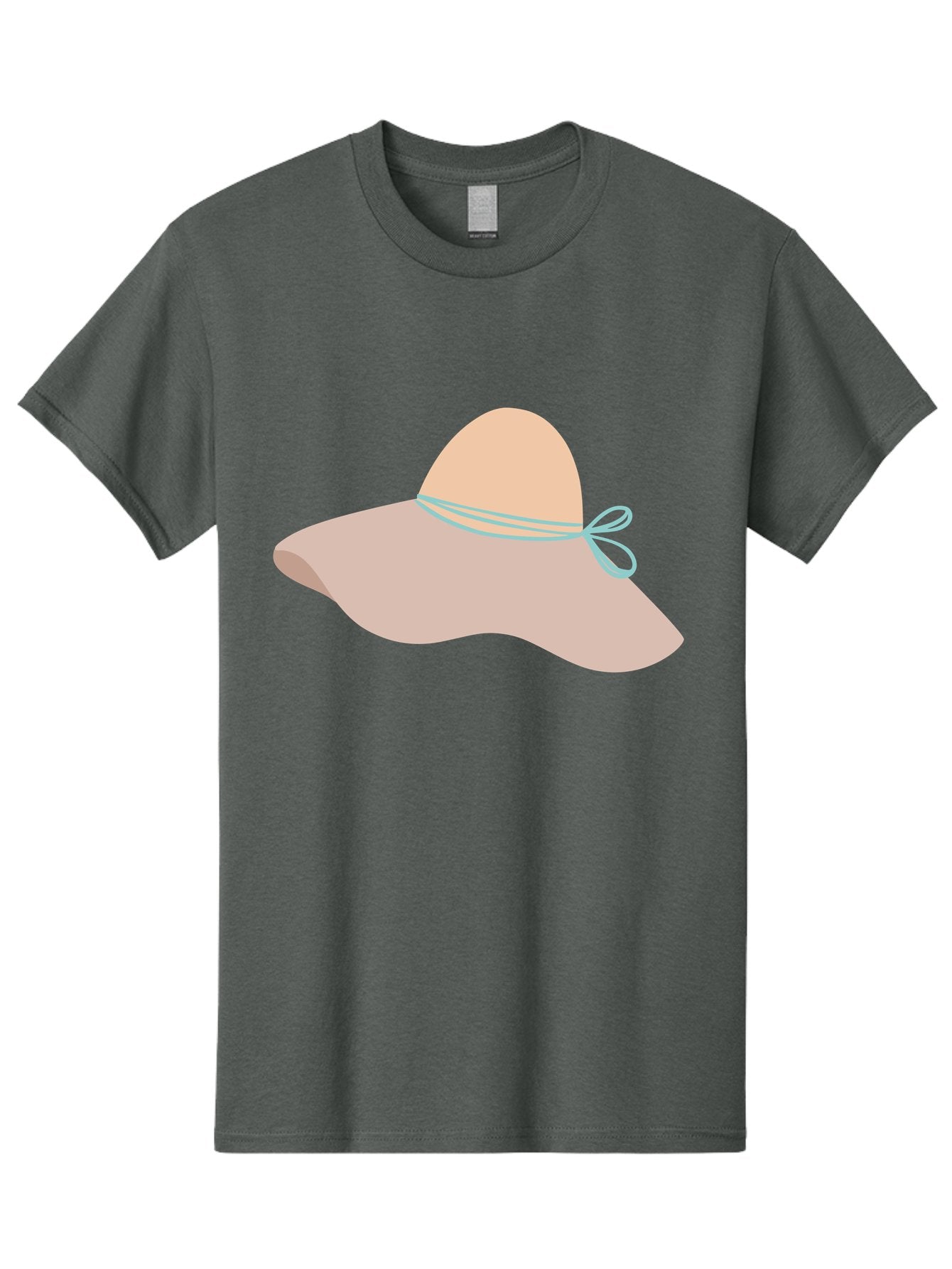 Floppy-Hat Men'S Graphic Tee, 100% Cotton, Comfortable Casual Summer Wear, Machine Washable, Summer Hat, Beach Hat, Sun Protection, Stylish Accessory, Fashion Statement, Pink Color, Blue Ribbon, Elegant Design, Women'S Fashion, Warm Weather Aac034 6
