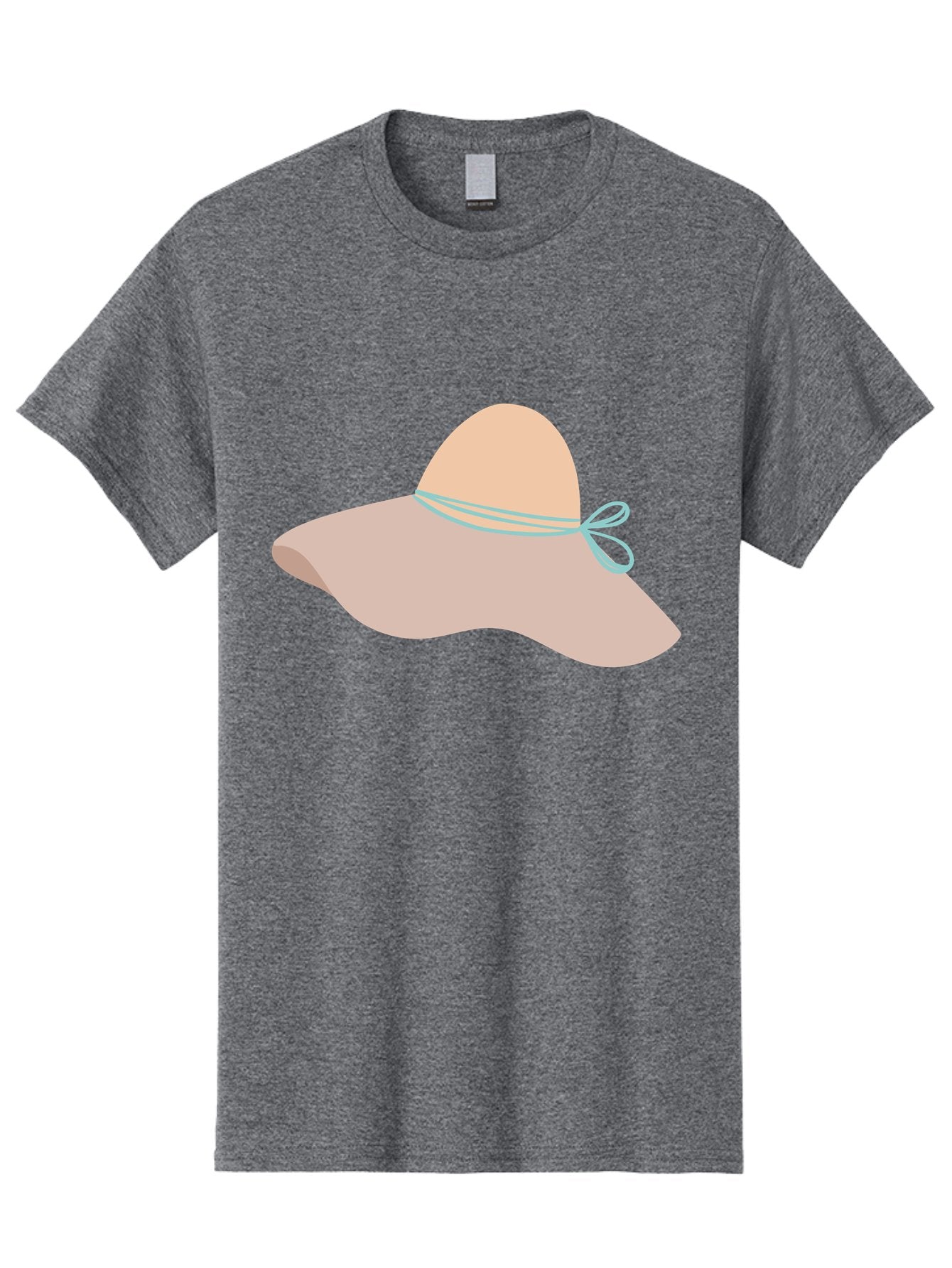 Floppy-Hat Men'S Graphic Tee, 100% Cotton, Comfortable Casual Summer Wear, Machine Washable, Summer Hat, Beach Hat, Sun Protection, Stylish Accessory, Fashion Statement, Pink Color, Blue Ribbon, Elegant Design, Women'S Fashion, Warm Weather Aac034 8