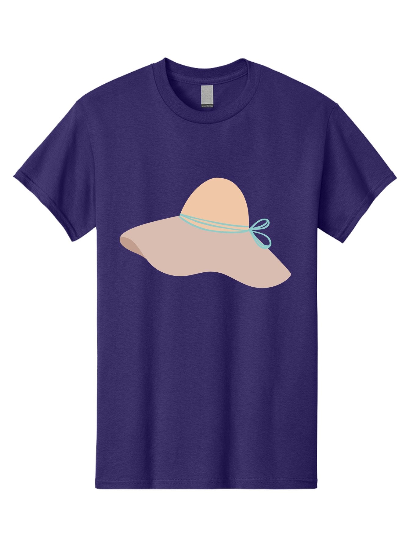 Floppy-Hat Men'S Graphic Tee, 100% Cotton, Comfortable Casual Summer Wear, Machine Washable, Summer Hat, Beach Hat, Sun Protection, Stylish Accessory, Fashion Statement, Pink Color, Blue Ribbon, Elegant Design, Women'S Fashion, Warm Weather Aac034 9