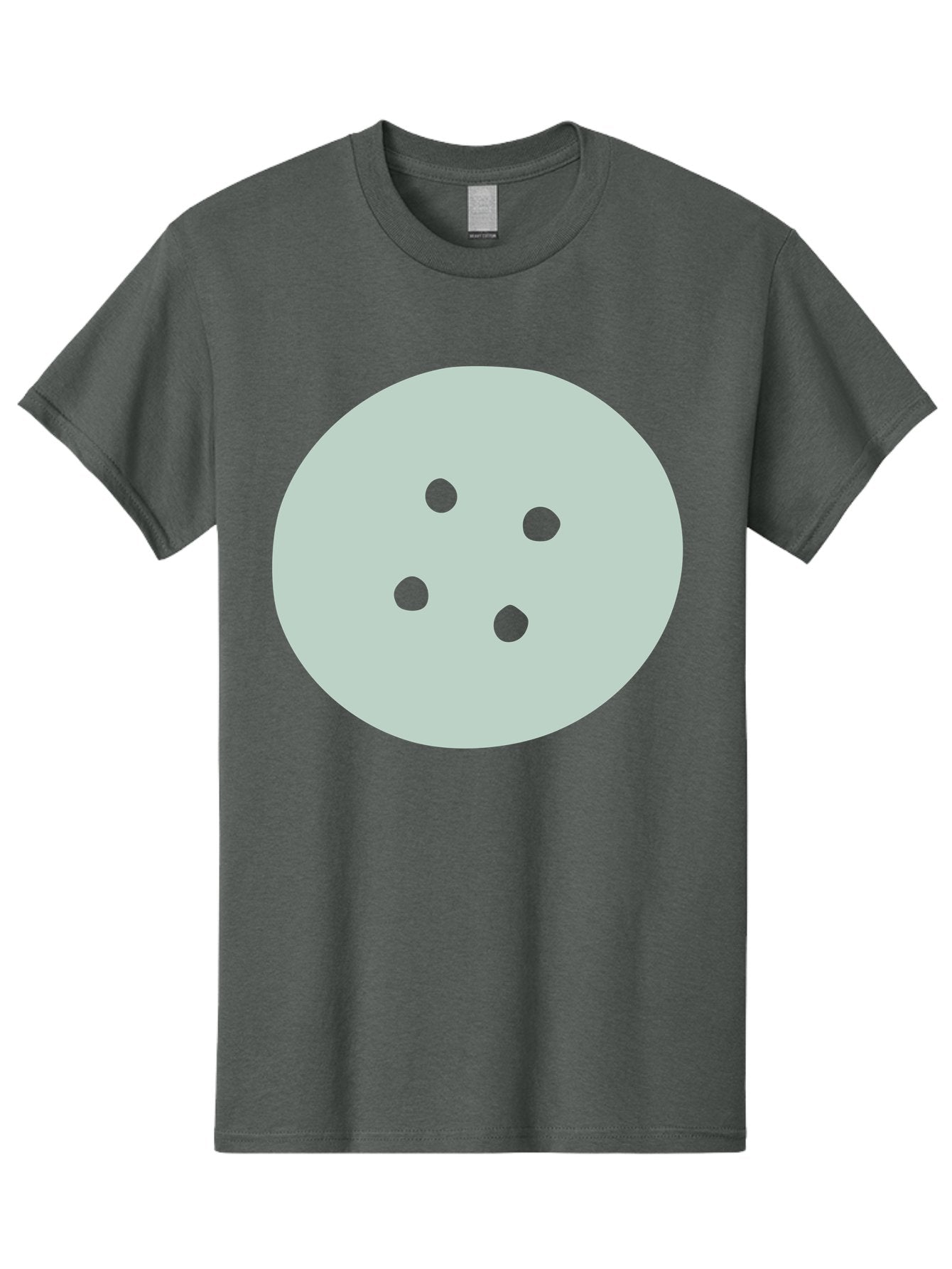Four-Dots Men'S Graphic Tee, 100% Cotton, Comfortable Casual Summer Wear, Machine Washable, Simple Graphic, Minimalist Design, Four Green Dots, Circular Composition, Geometric Pattern, Modern Art, Abstract Shape Aac036 15