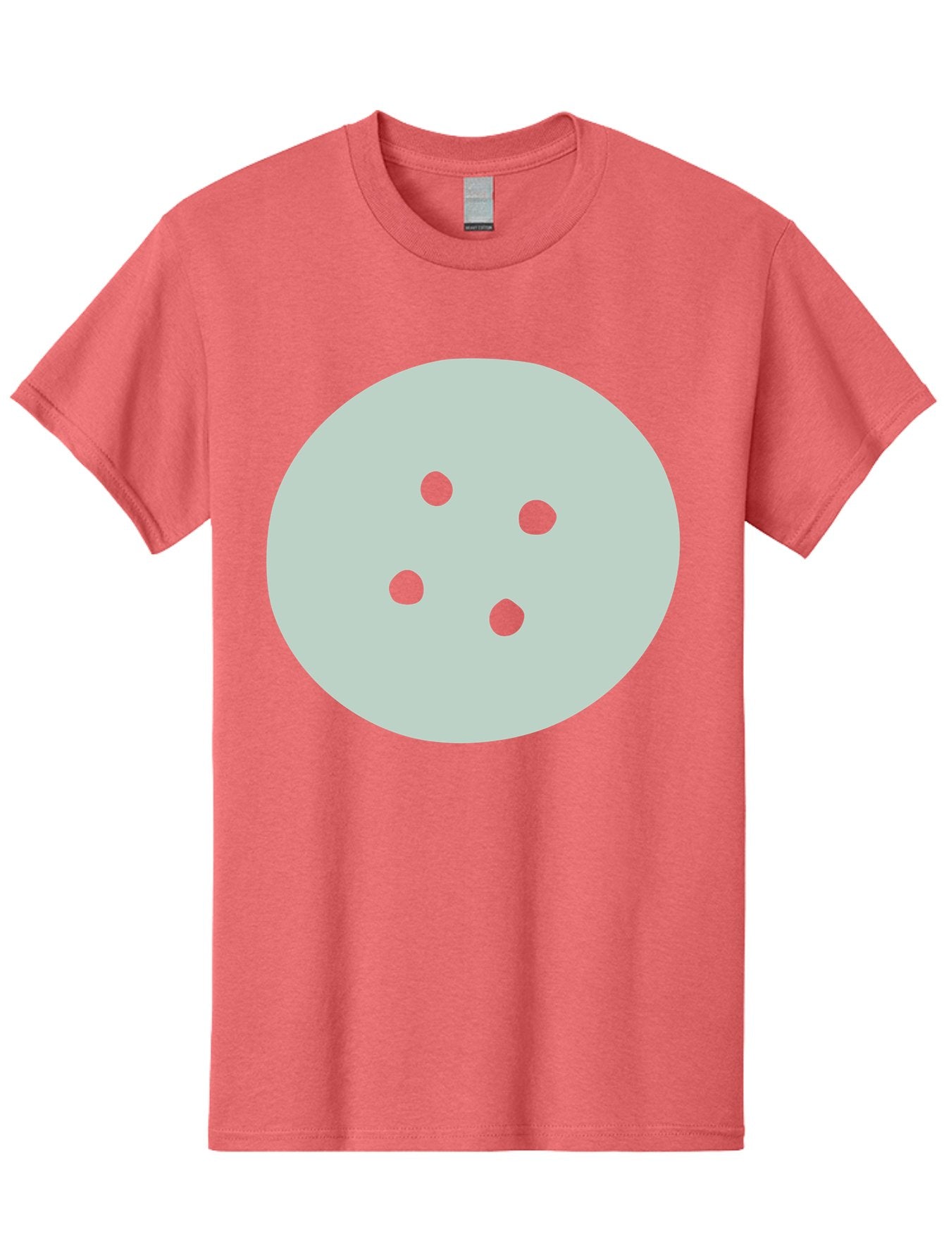 Four-Dots Men'S Graphic Tee, 100% Cotton, Comfortable Casual Summer Wear, Machine Washable, Simple Graphic, Minimalist Design, Four Green Dots, Circular Composition, Geometric Pattern, Modern Art, Abstract Shape Aac036 6