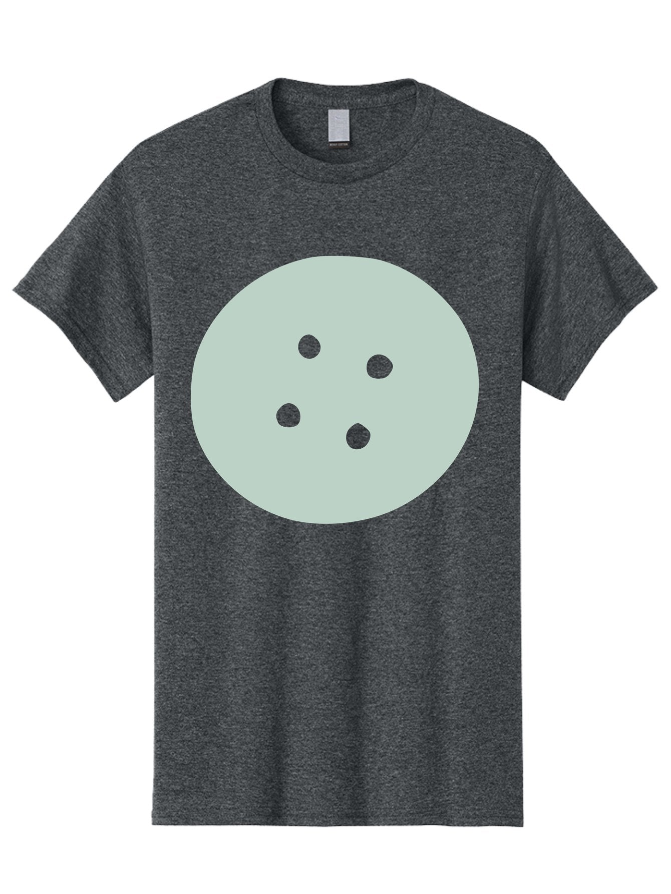 Four-Dots Men'S Graphic Tee, 100% Cotton, Comfortable Casual Summer Wear, Machine Washable, Simple Graphic, Minimalist Design, Four Green Dots, Circular Composition, Geometric Pattern, Modern Art, Abstract Shape Aac036