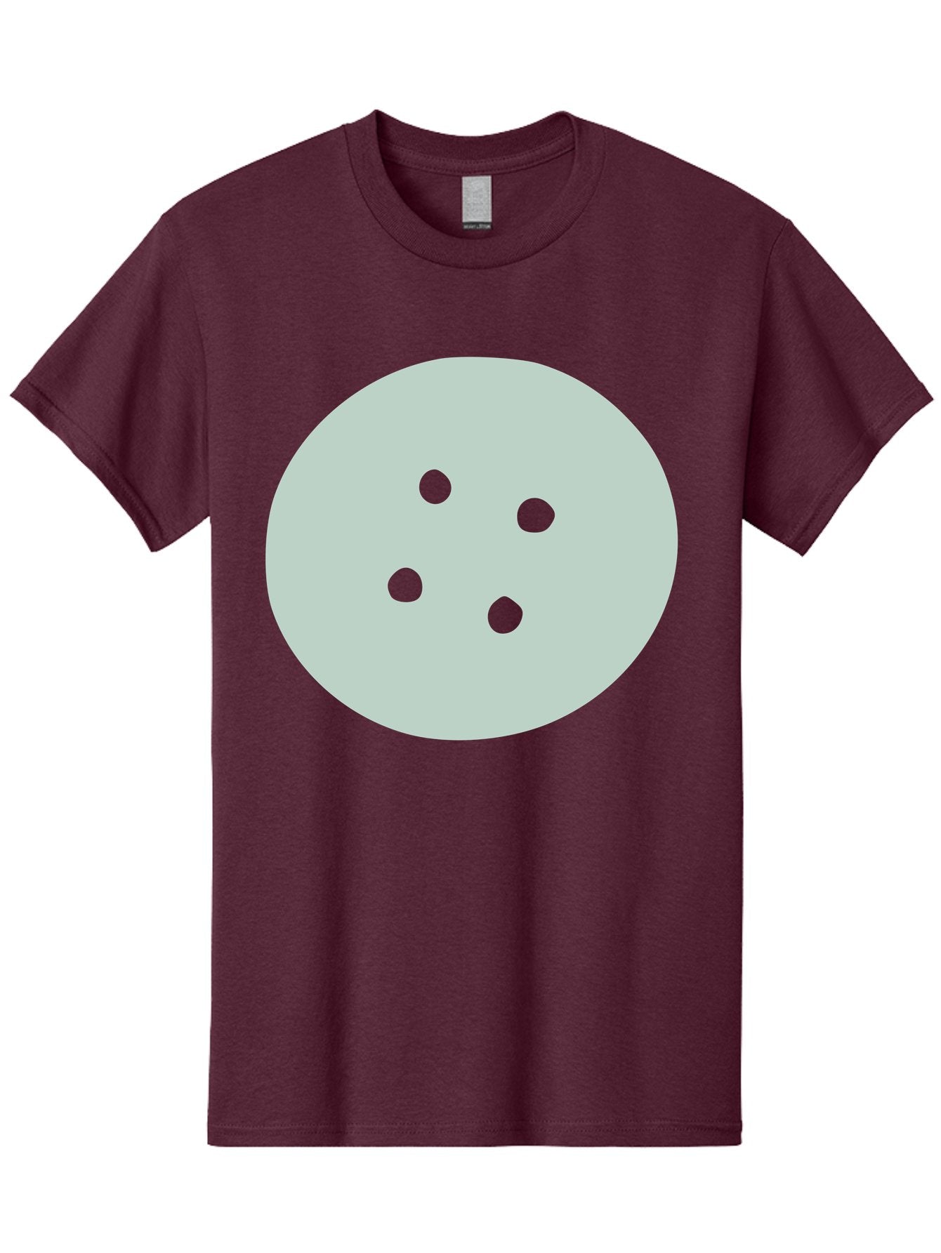 Four-Dots Men'S Graphic Tee, 100% Cotton, Comfortable Casual Summer Wear, Machine Washable, Simple Graphic, Minimalist Design, Four Green Dots, Circular Composition, Geometric Pattern, Modern Art, Abstract Shape Aac036 3
