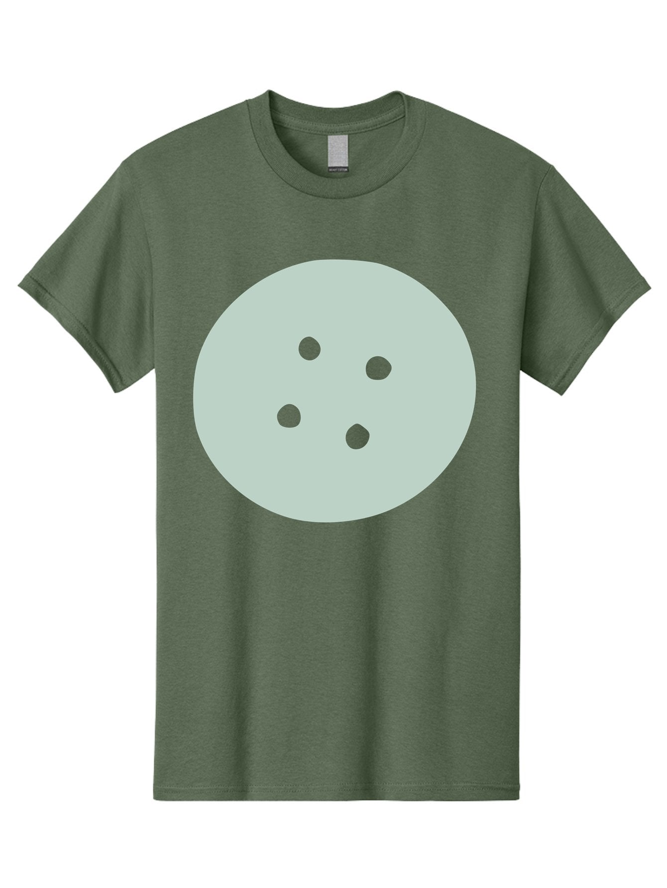 Four-Dots Men'S Graphic Tee, 100% Cotton, Comfortable Casual Summer Wear, Machine Washable, Simple Graphic, Minimalist Design, Four Green Dots, Circular Composition, Geometric Pattern, Modern Art, Abstract Shape Aac036 11