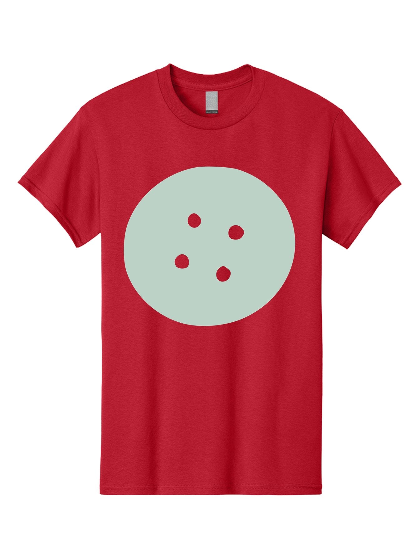 Four-Dots Men'S Graphic Tee, 100% Cotton, Comfortable Casual Summer Wear, Machine Washable, Simple Graphic, Minimalist Design, Four Green Dots, Circular Composition, Geometric Pattern, Modern Art, Abstract Shape Aac036