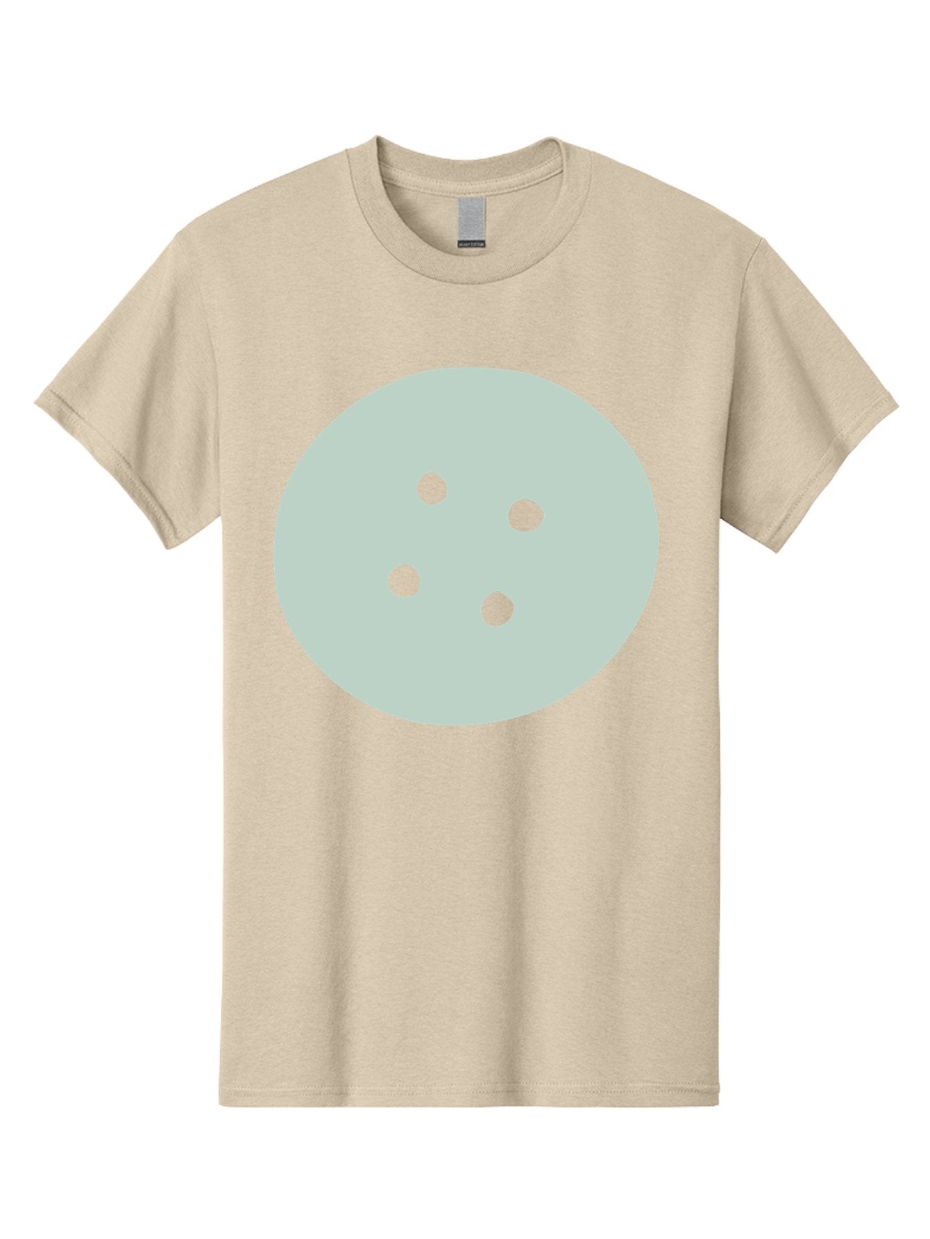 Four-Dots Men'S Graphic Tee, 100% Cotton, Comfortable Casual Summer Wear, Machine Washable, Simple Graphic, Minimalist Design, Four Green Dots, Circular Composition, Geometric Pattern, Modern Art, Abstract Shape Aac036 4