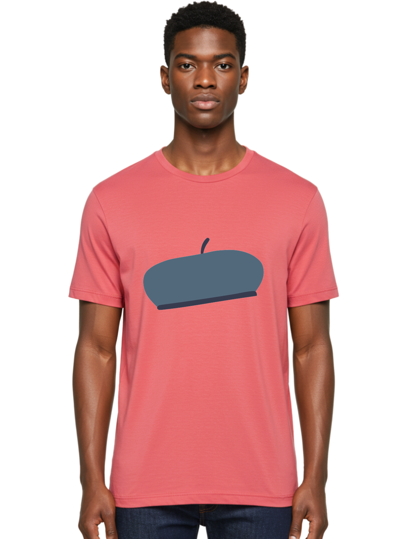 Gray-Apple Men'S Graphic Tee, 100% Cotton, Comfortable Casual Summer Wear, Machine Washable, Gray Apple, Stylized Fruit, Simple Illustration, Minimalist Design, Fruit Icon, Digital Art Aac038