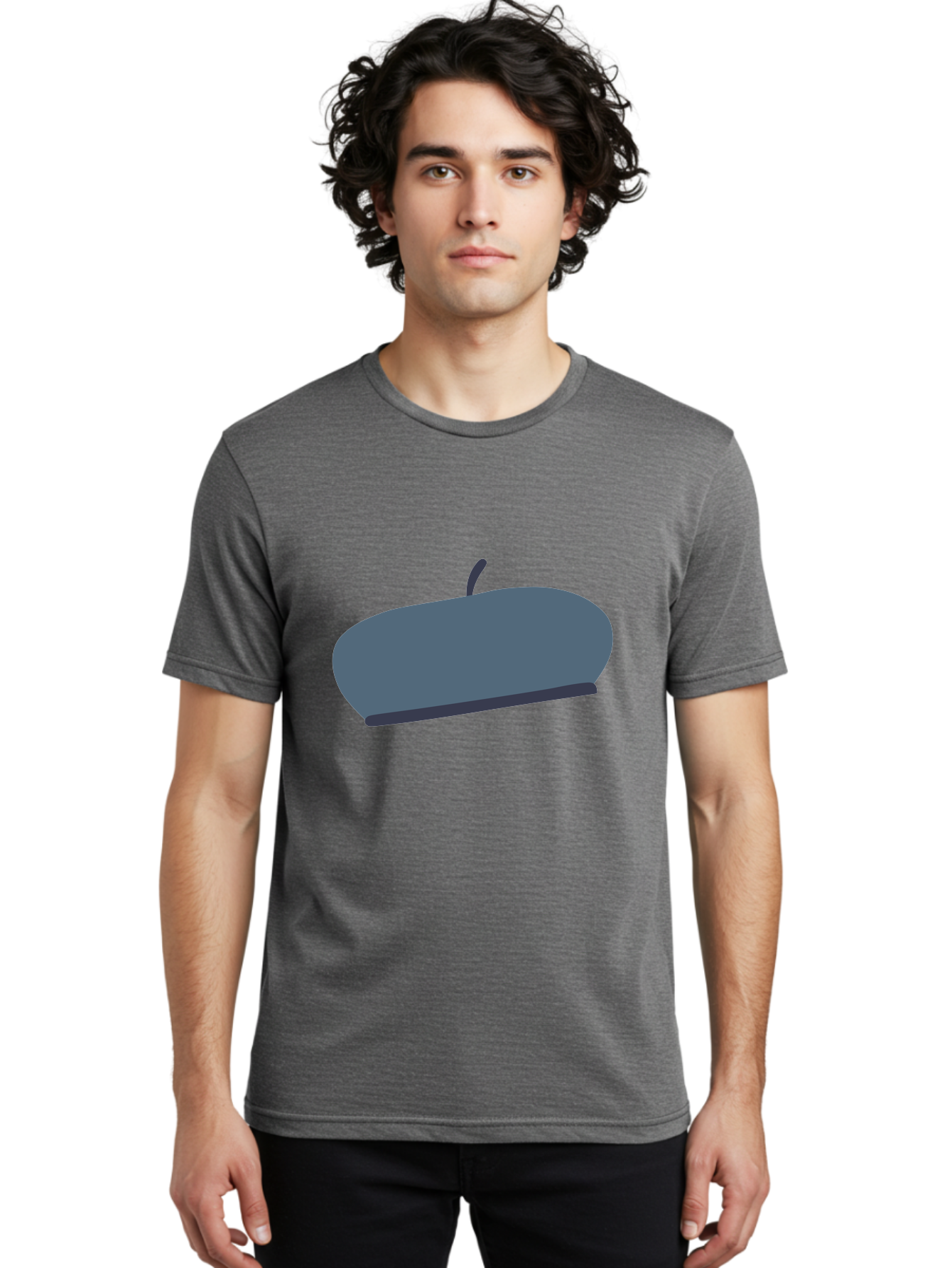 Gray-Apple Men'S Graphic Tee, 100% Cotton, Comfortable Casual Summer Wear, Machine Washable, Gray Apple, Stylized Fruit, Simple Illustration, Minimalist Design, Fruit Icon, Digital Art Aac038 28