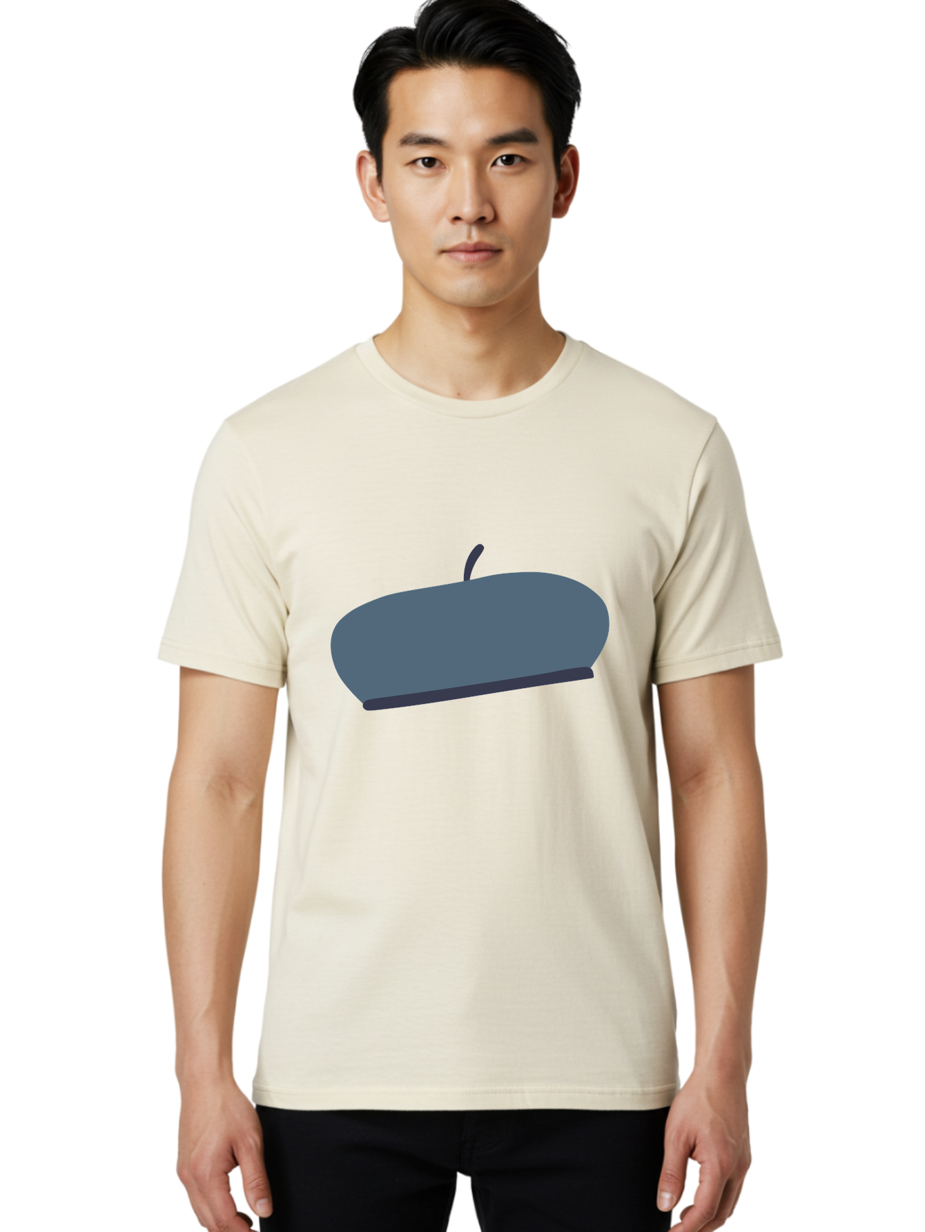 Gray-Apple Men'S Graphic Tee, 100% Cotton, Comfortable Casual Summer Wear, Machine Washable, Gray Apple, Stylized Fruit, Simple Illustration, Minimalist Design, Fruit Icon, Digital Art Aac038 22