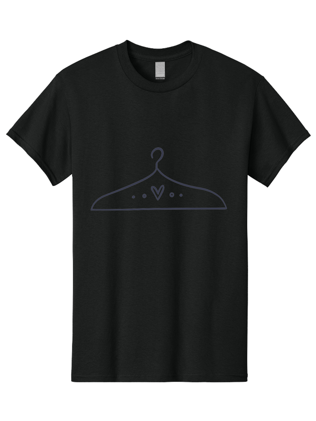 Hanger-With-Heart Men'S Graphic Tee, 100% Cotton, Comfortable Casual Summer Wear, Machine Washable, Clothes Hanger, Minimalist Design, Simple Illustration, Heart Shape, Fashion Accessory, Elegant Simplicity, Wardrobe Essentials Aac045 3