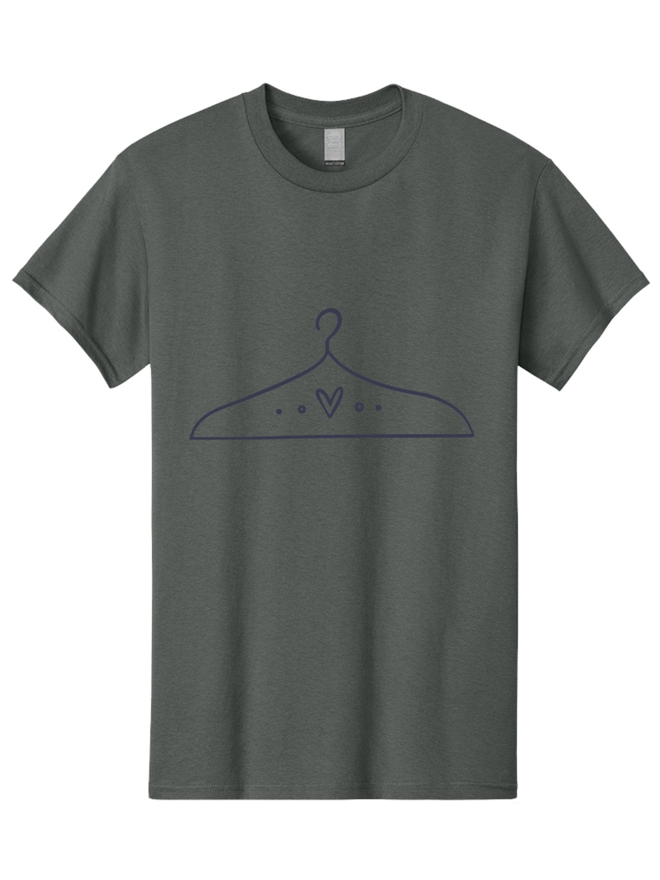 Hanger-With-Heart Men'S Graphic Tee, 100% Cotton, Comfortable Casual Summer Wear, Machine Washable, Clothes Hanger, Minimalist Design, Simple Illustration, Heart Shape, Fashion Accessory, Elegant Simplicity, Wardrobe Essentials Aac045 11