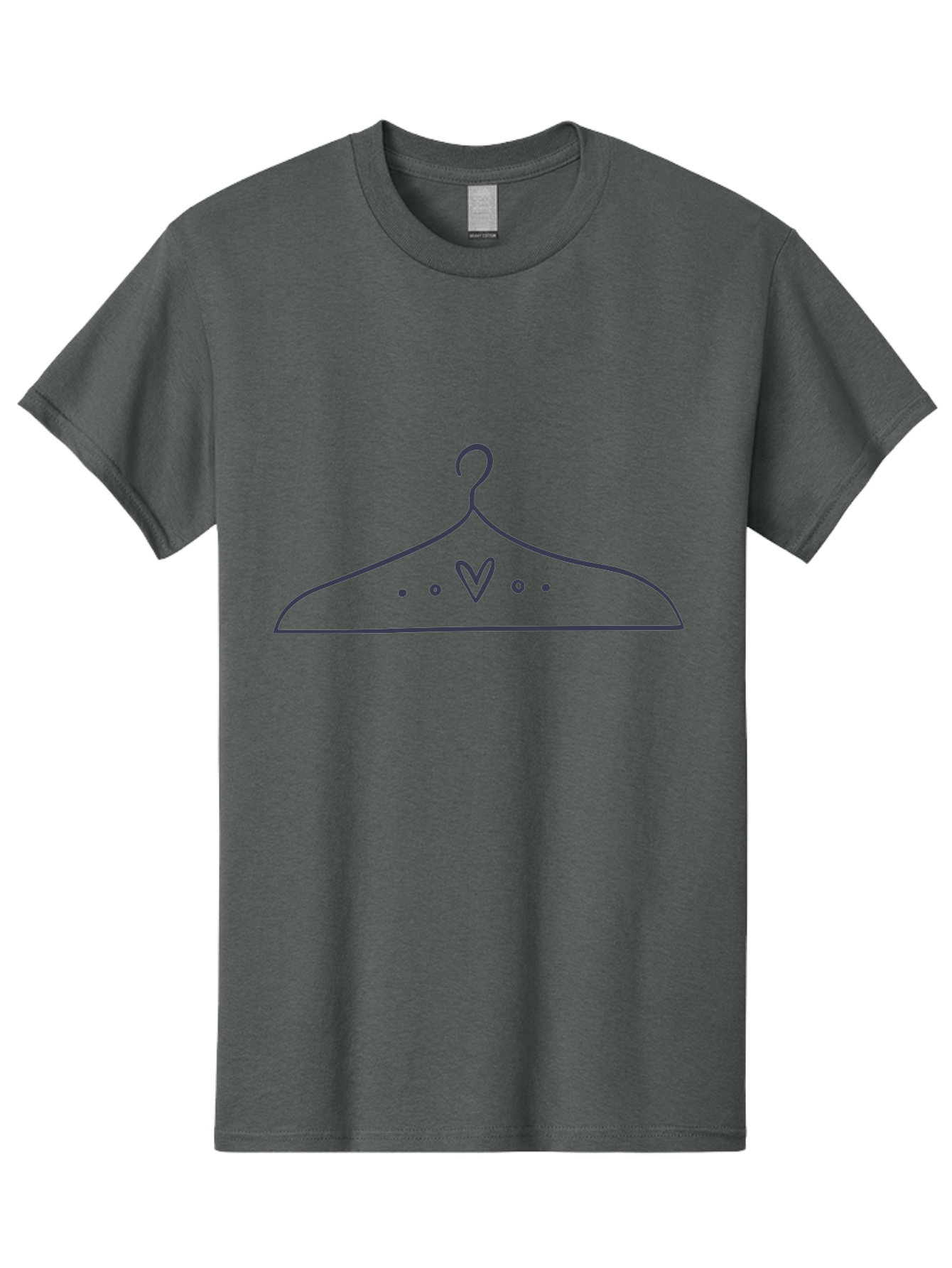 Hanger-With-Heart Men'S Graphic Tee, 100% Cotton, Comfortable Casual Summer Wear, Machine Washable, Clothes Hanger, Minimalist Design, Simple Illustration, Heart Shape, Fashion Accessory, Elegant Simplicity, Wardrobe Essentials Aac045 7