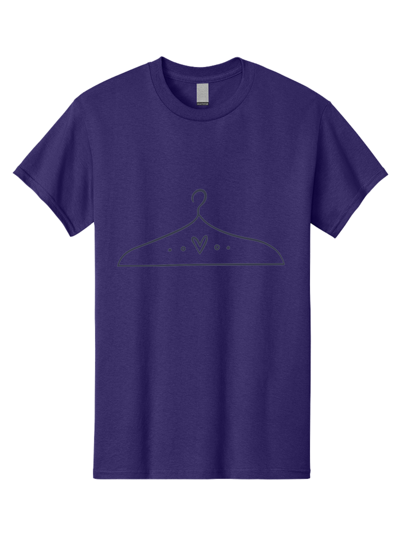 Hanger-With-Heart Men'S Graphic Tee, 100% Cotton, Comfortable Casual Summer Wear, Machine Washable, Clothes Hanger, Minimalist Design, Simple Illustration, Heart Shape, Fashion Accessory, Elegant Simplicity, Wardrobe Essentials Aac045 25