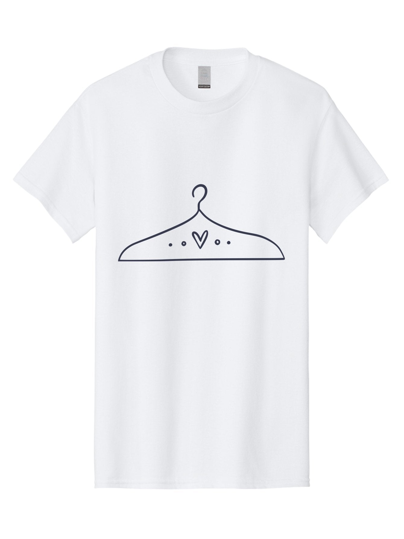Hanger-With-Heart Men'S Graphic Tee, 100% Cotton, Comfortable Casual Summer Wear, Machine Washable, Clothes Hanger, Minimalist Design, Simple Illustration, Heart Shape, Fashion Accessory, Elegant Simplicity, Wardrobe Essentials Aac045 8