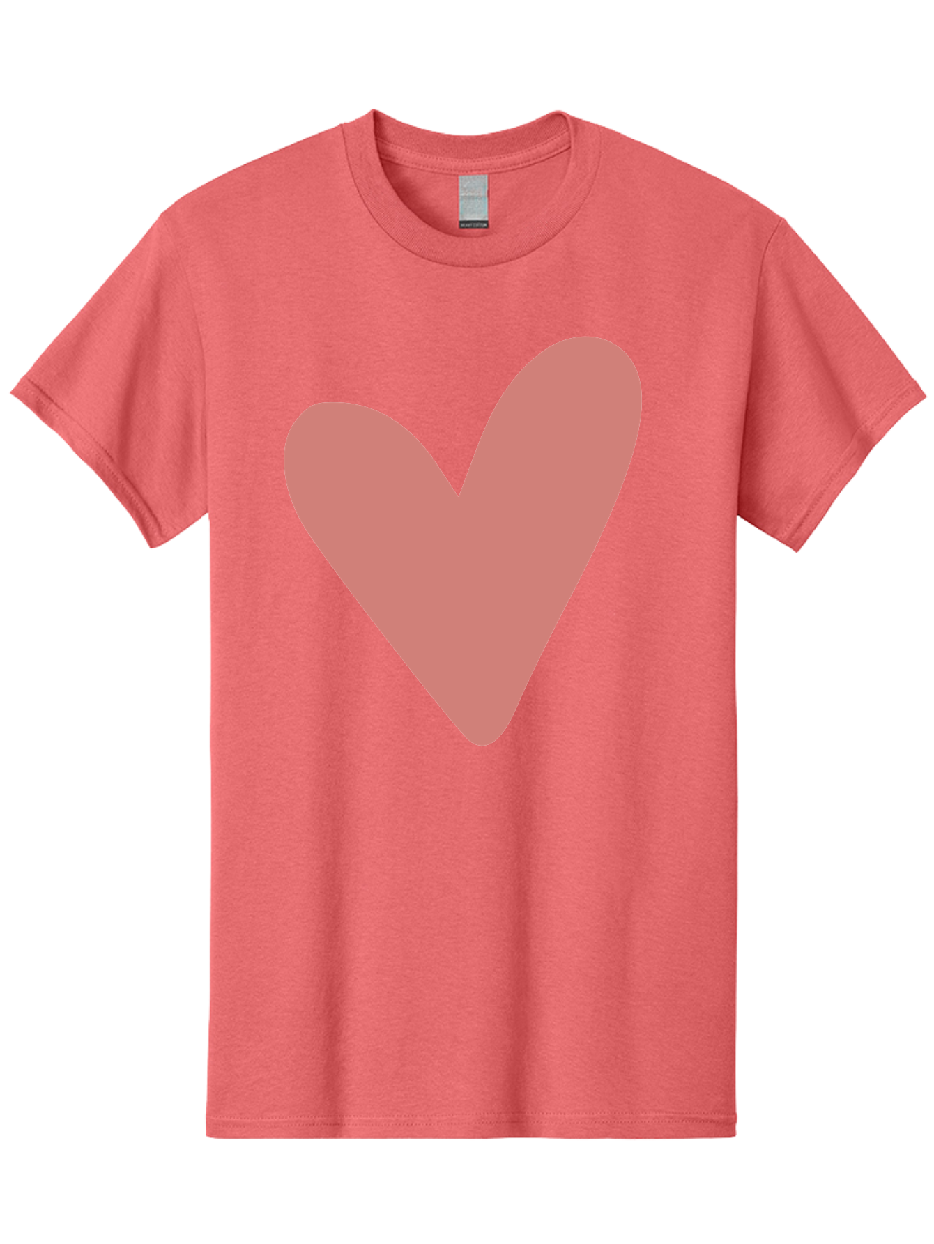 Heart Men'S Graphic Tee, 100% Cotton, Comfortable Casual Summer Wear, Machine Washable, Pink Heart, Love Symbol, Heart Icon, Cute Design, Minimalist Art, Simple Heart, Pink Color, Heart Shape Aac048 3