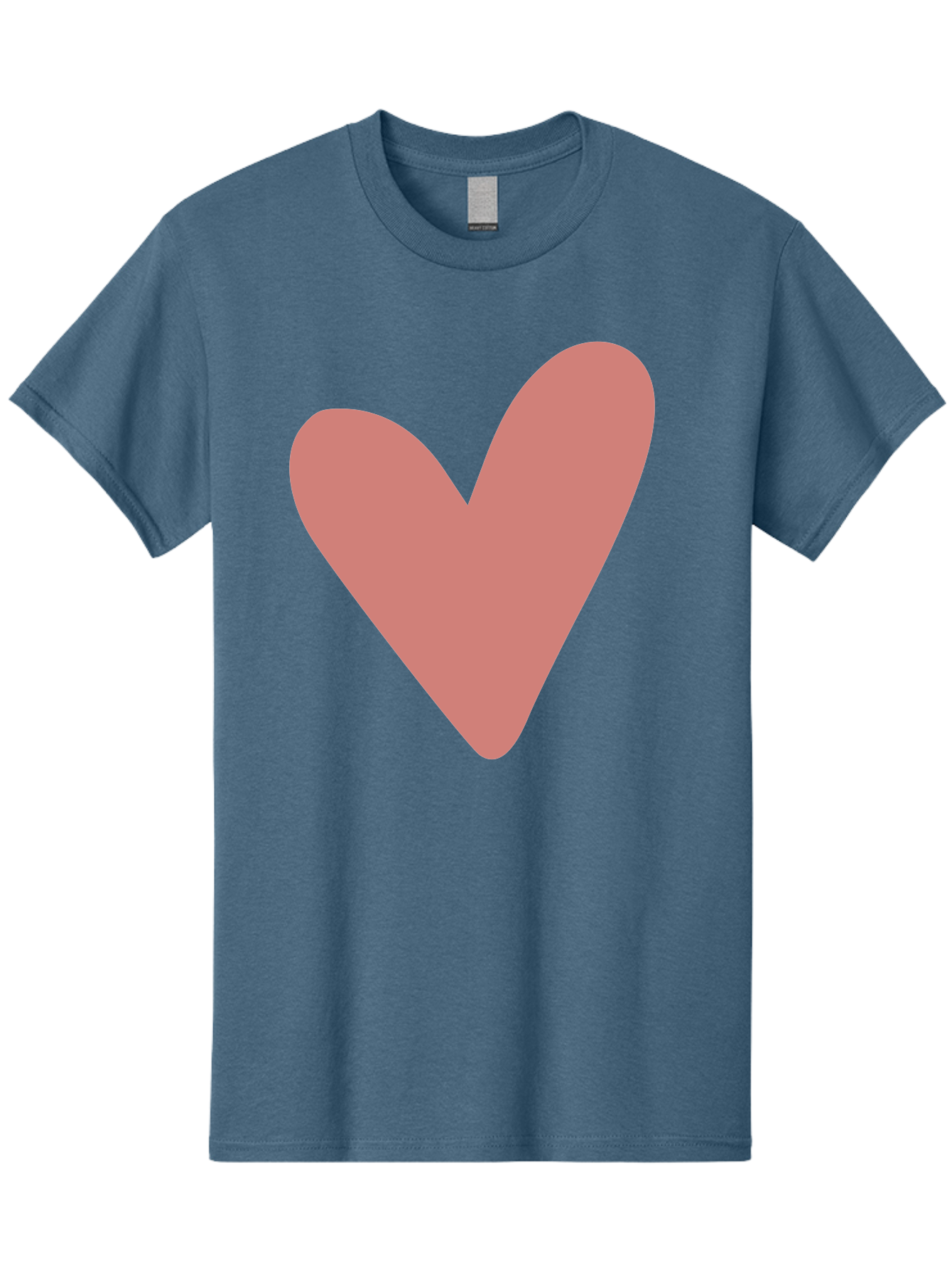 Heart Men'S Graphic Tee, 100% Cotton, Comfortable Casual Summer Wear, Machine Washable, Pink Heart, Love Symbol, Heart Icon, Cute Design, Minimalist Art, Simple Heart, Pink Color, Heart Shape Aac048 19