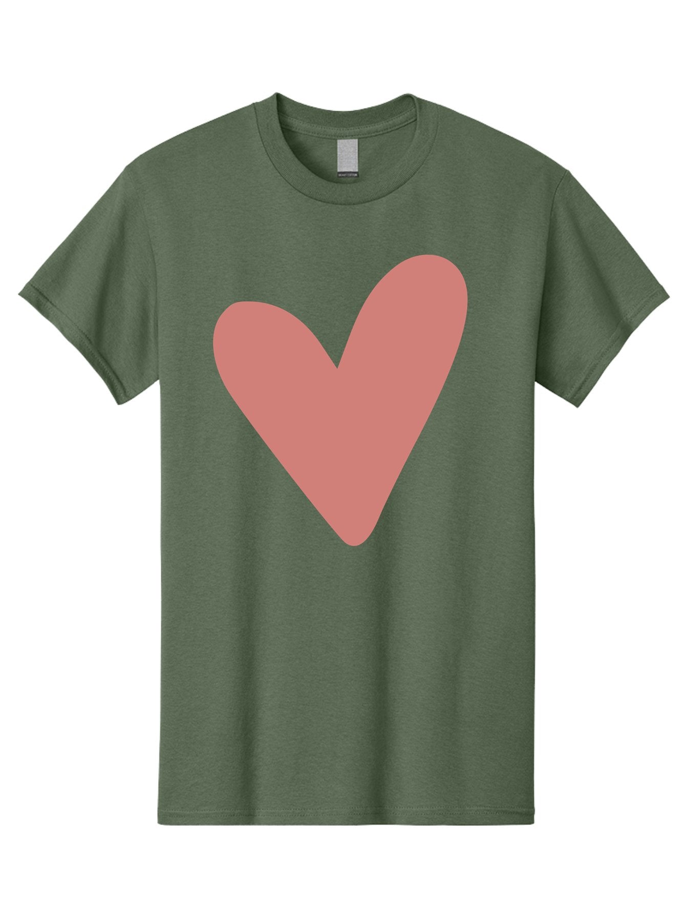 Heart Men'S Graphic Tee, 100% Cotton, Comfortable Casual Summer Wear, Machine Washable, Pink Heart, Love Symbol, Heart Icon, Cute Design, Minimalist Art, Simple Heart, Pink Color, Heart Shape Aac048 4