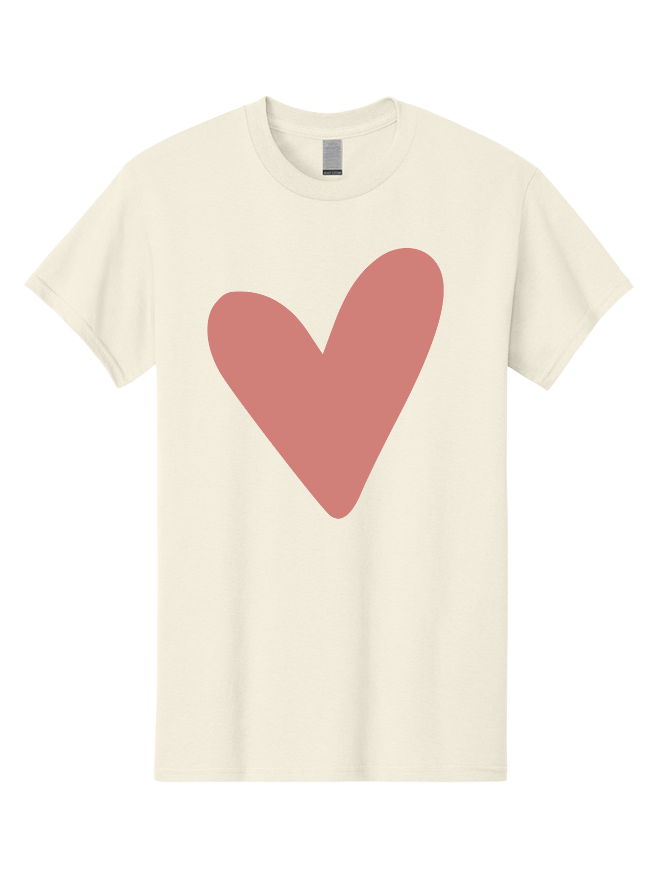 Heart Men'S Graphic Tee, 100% Cotton, Comfortable Casual Summer Wear, Machine Washable, Pink Heart, Love Symbol, Heart Icon, Cute Design, Minimalist Art, Simple Heart, Pink Color, Heart Shape Aac048 25
