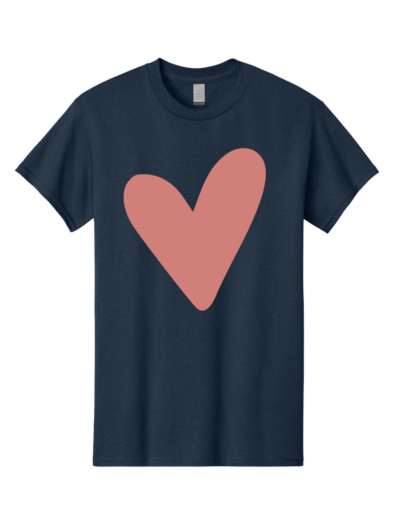 Heart Men'S Graphic Tee, 100% Cotton, Comfortable Casual Summer Wear, Machine Washable, Pink Heart, Love Symbol, Heart Icon, Cute Design, Minimalist Art, Simple Heart, Pink Color, Heart Shape Aac048 7