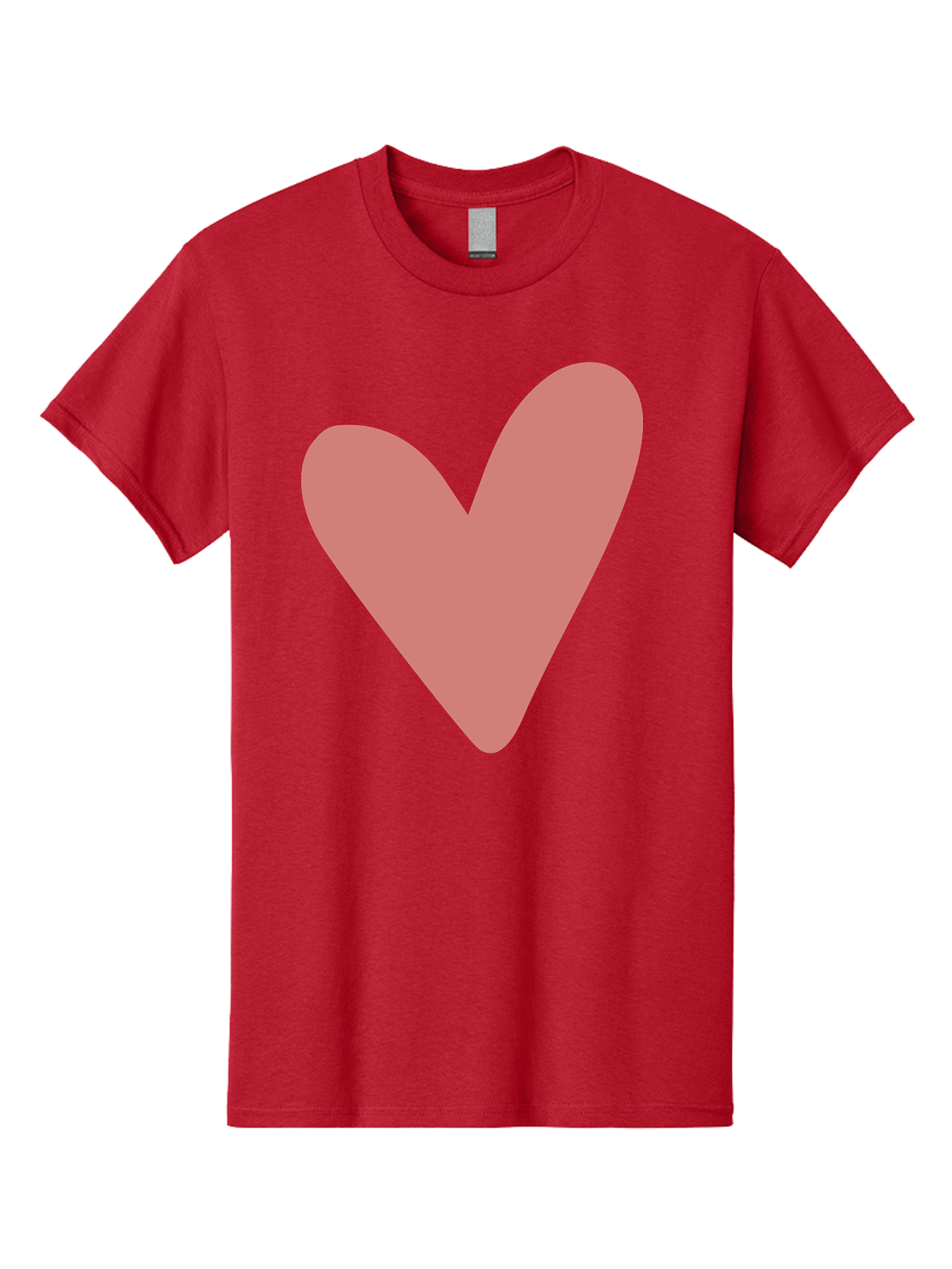 Heart Men'S Graphic Tee, 100% Cotton, Comfortable Casual Summer Wear, Machine Washable, Pink Heart, Love Symbol, Heart Icon, Cute Design, Minimalist Art, Simple Heart, Pink Color, Heart Shape Aac048 17