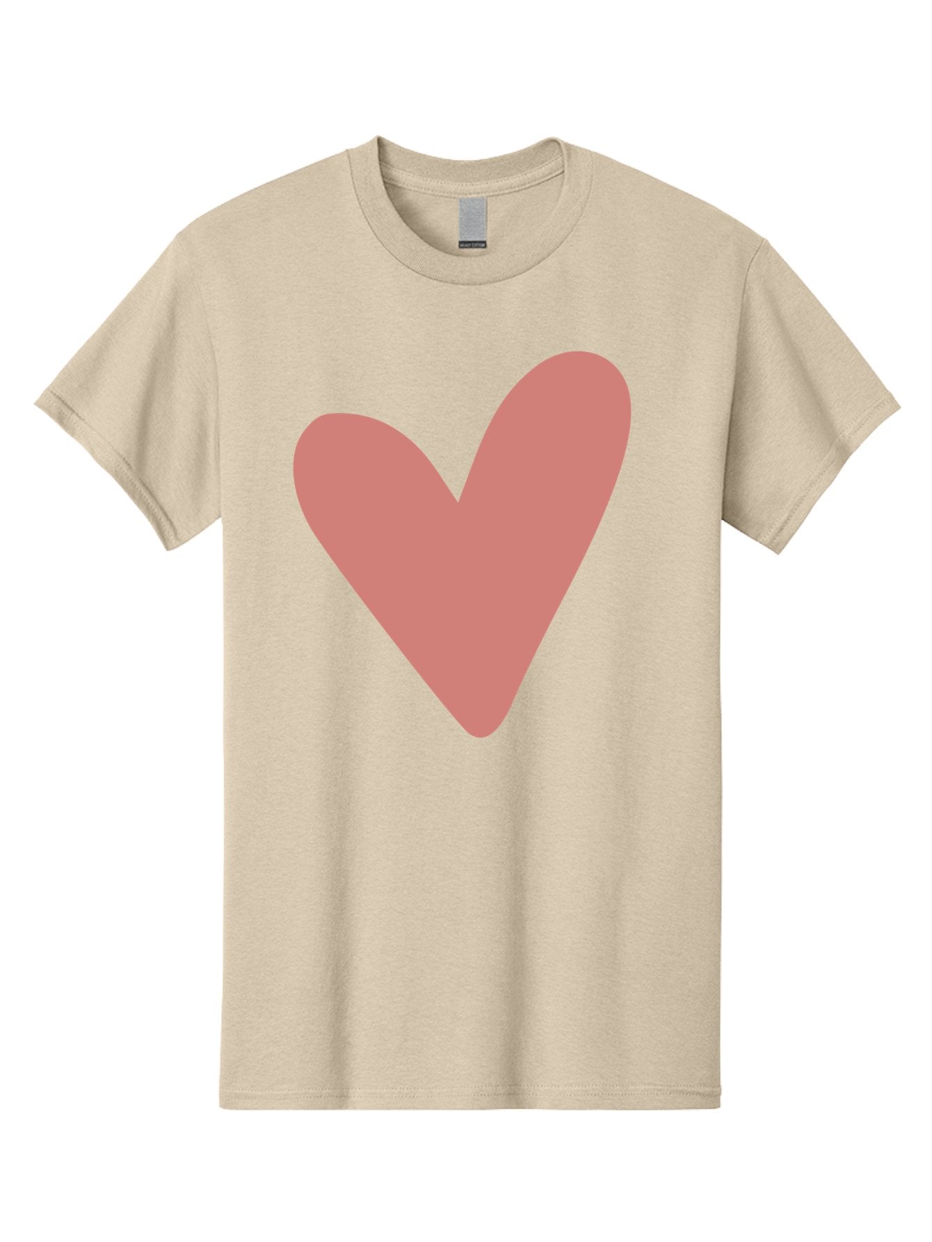 Heart Men'S Graphic Tee, 100% Cotton, Comfortable Casual Summer Wear, Machine Washable, Pink Heart, Love Symbol, Heart Icon, Cute Design, Minimalist Art, Simple Heart, Pink Color, Heart Shape Aac048 3