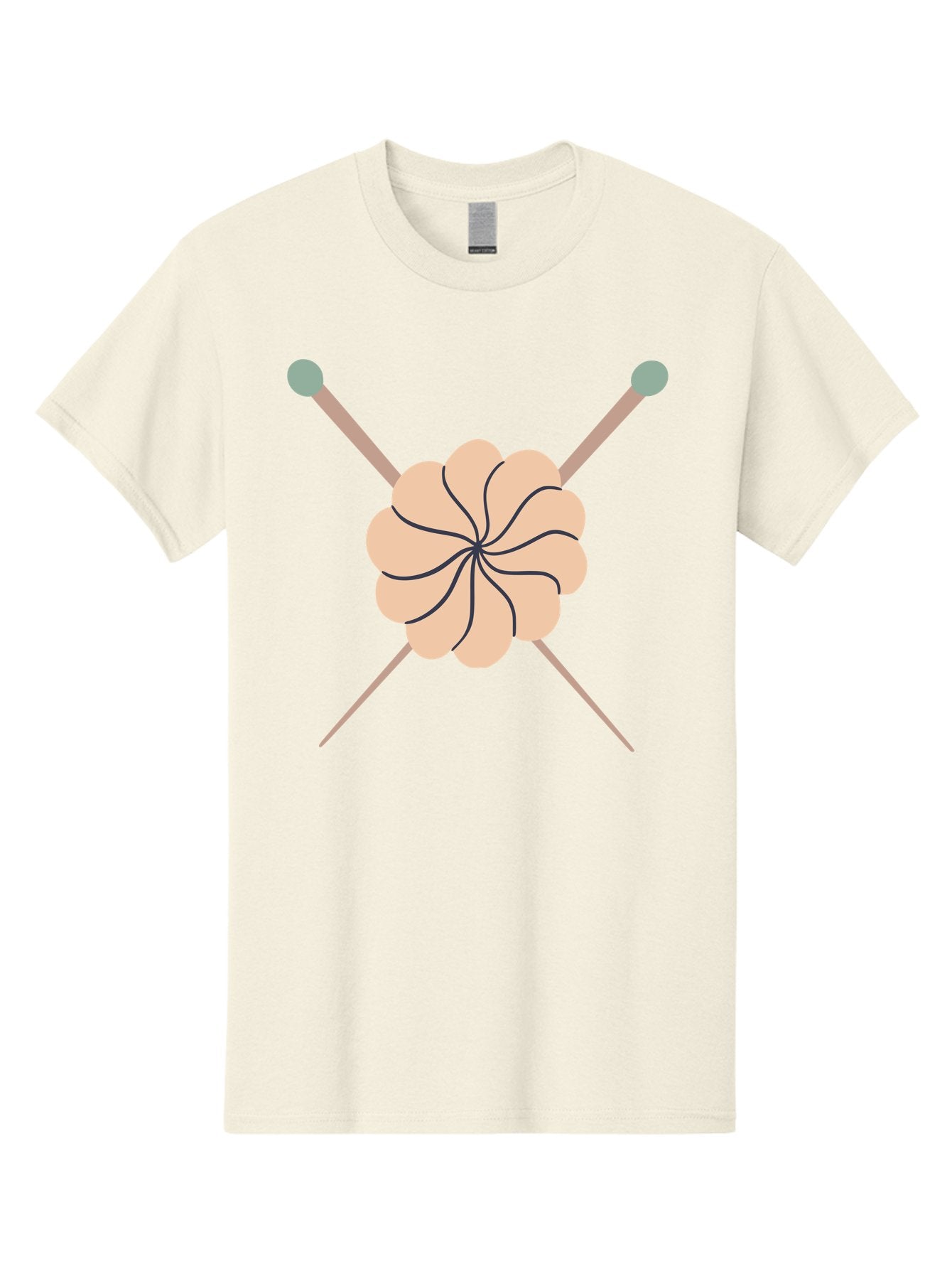 Knitting-Icon Men'S Graphic Tee, 100% Cotton, Comfortable Casual Summer Wear, Machine Washable, Knitting Needles, Yarn Ball, Crafting Tools, Hobby Supplies, Knitting Accessories, Handmade, Diy, Creative Hobbies, Knitting, Yarn Aac051 8