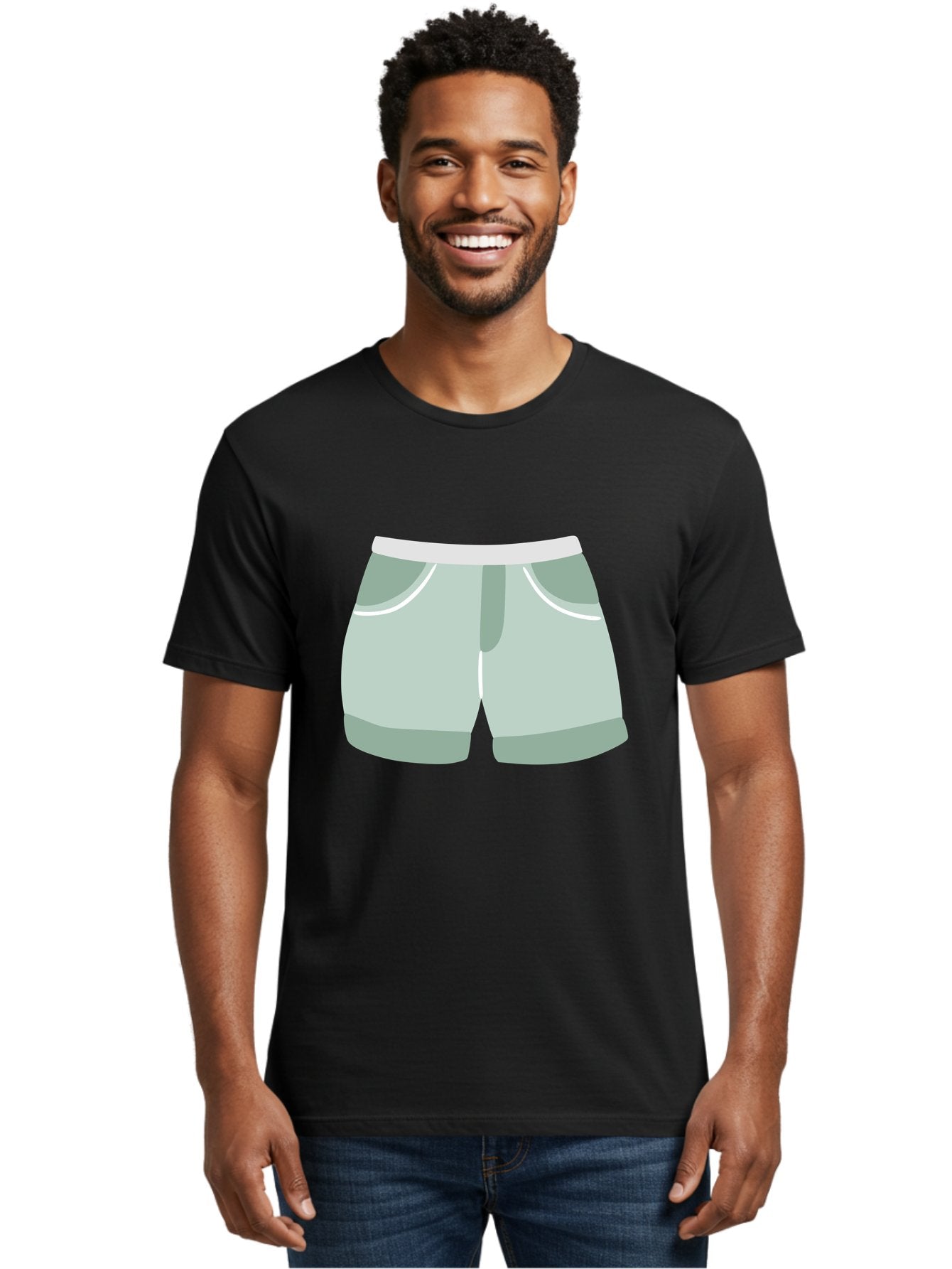 Light-Green-Shorts Men'S Graphic Tee, 100% Cotton, Comfortable Casual Summer Wear, Machine Washable, Men'S Underwear, Boxer Shorts, Comfortable Clothing, Casual Wear, Relaxed Fit, Simple Design, Gray Color Aac053 25