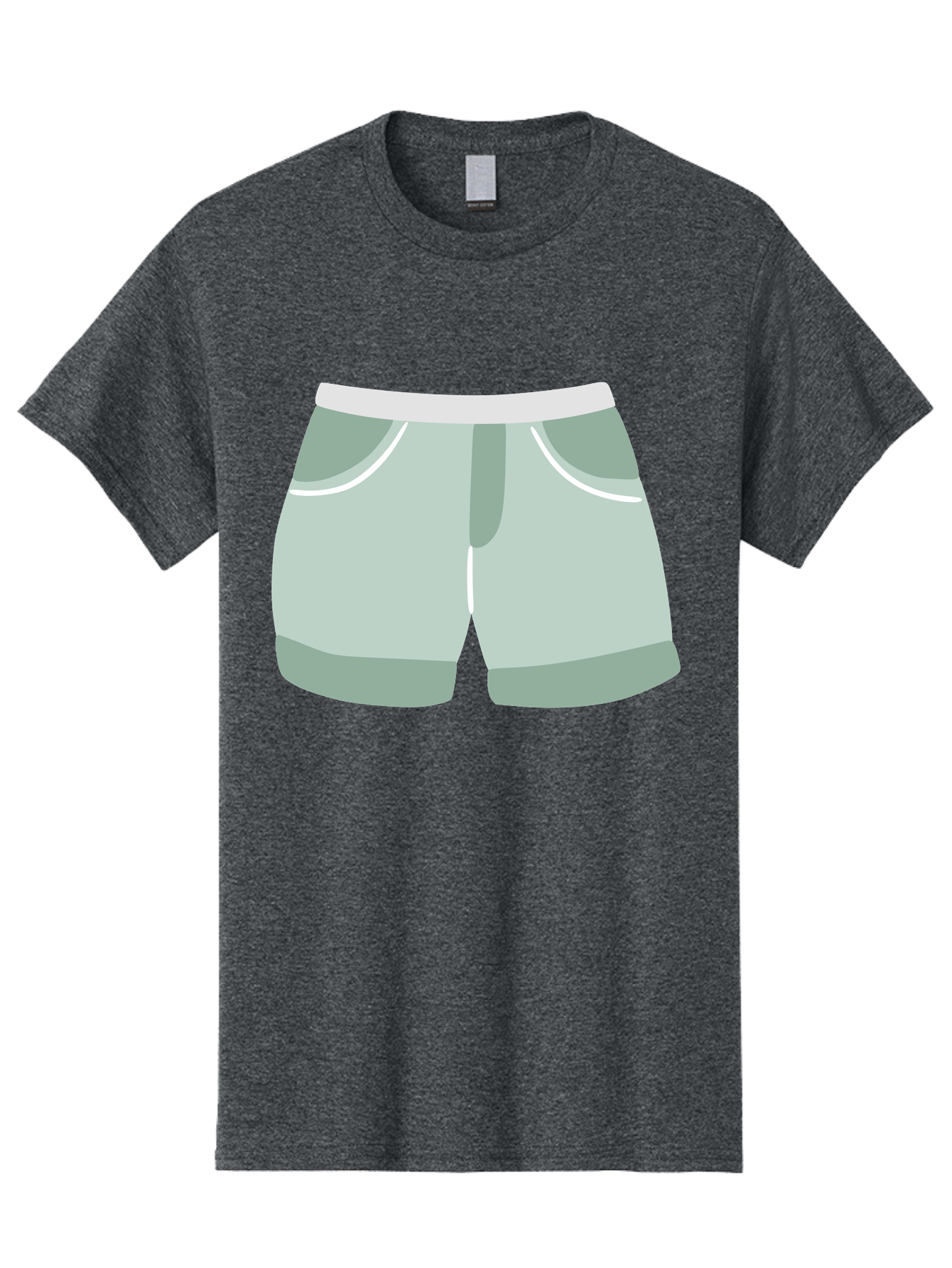Light-Green-Shorts Men'S Graphic Tee, 100% Cotton, Comfortable Casual Summer Wear, Machine Washable, Men'S Underwear, Boxer Shorts, Comfortable Clothing, Casual Wear, Relaxed Fit, Simple Design, Gray Color Aac053 13