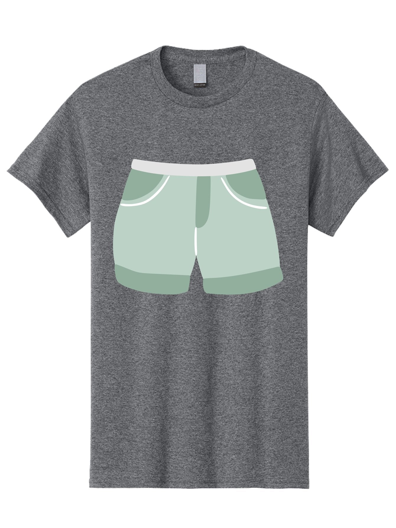 Light-Green-Shorts Men'S Graphic Tee, 100% Cotton, Comfortable Casual Summer Wear, Machine Washable, Men'S Underwear, Boxer Shorts, Comfortable Clothing, Casual Wear, Relaxed Fit, Simple Design, Gray Color Aac053 5
